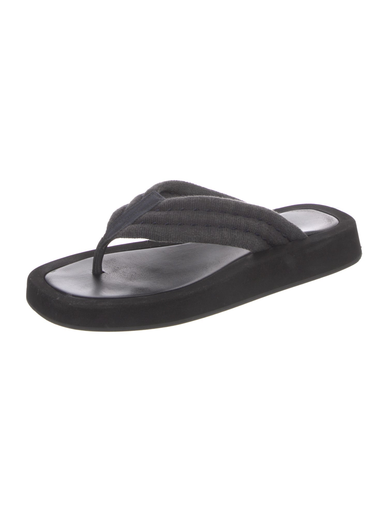 The Row Ginza Leather Flip Flops