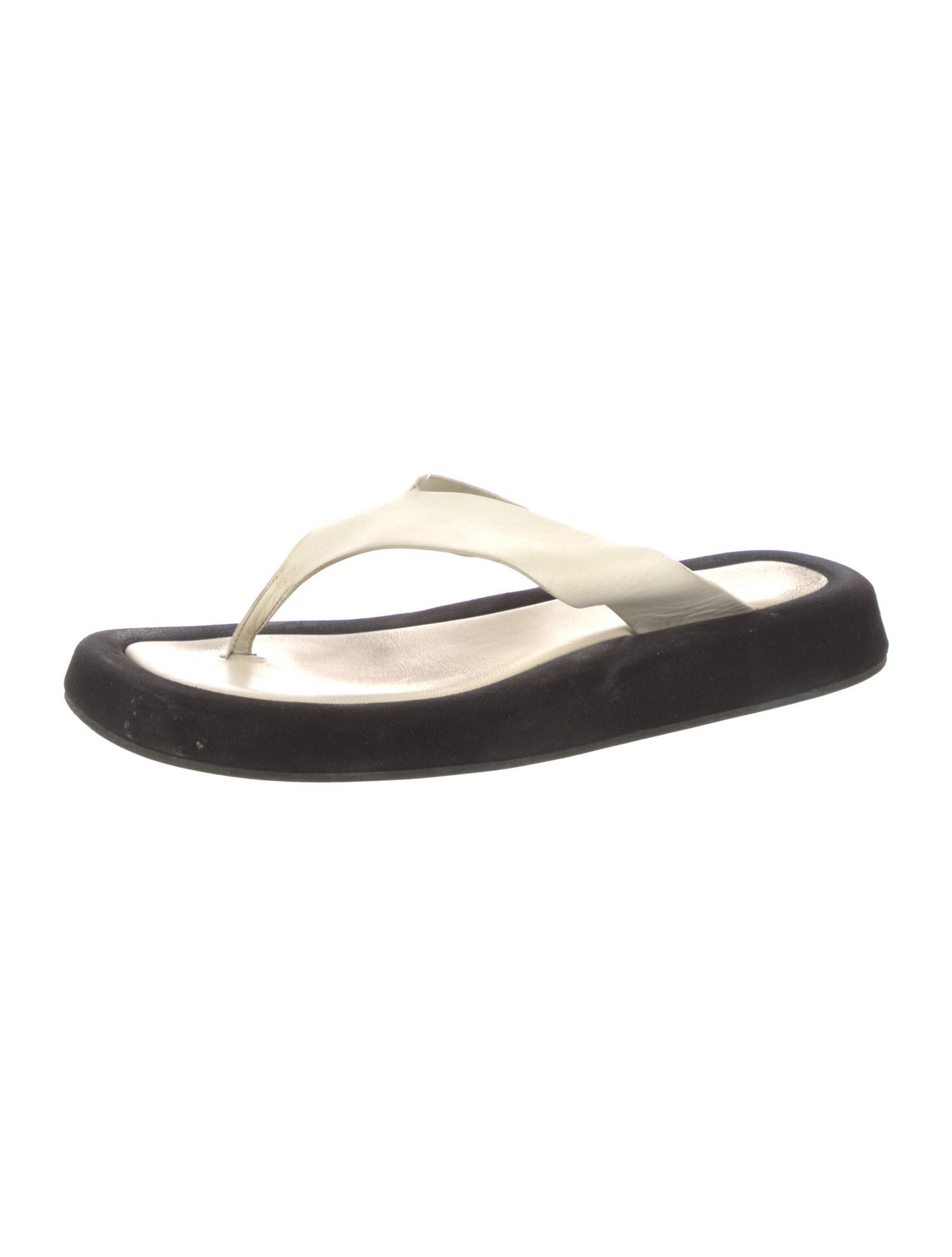 The Row Ginza Leather Flip Flops