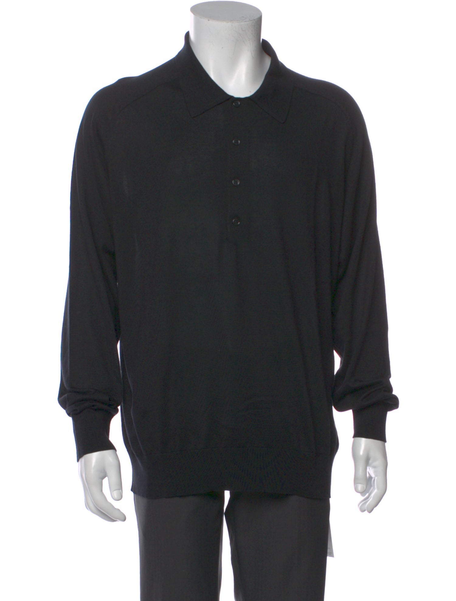 The Row MD152 Crew Neck Polo Sweater