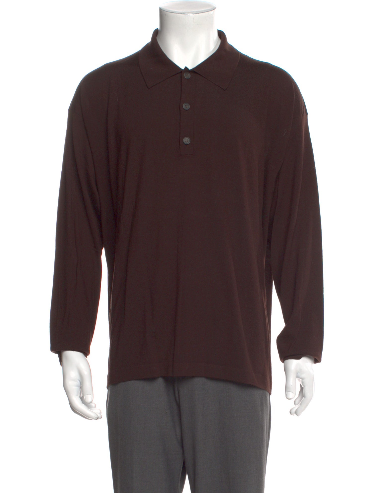 The Row Wool Collar Polo Shirt