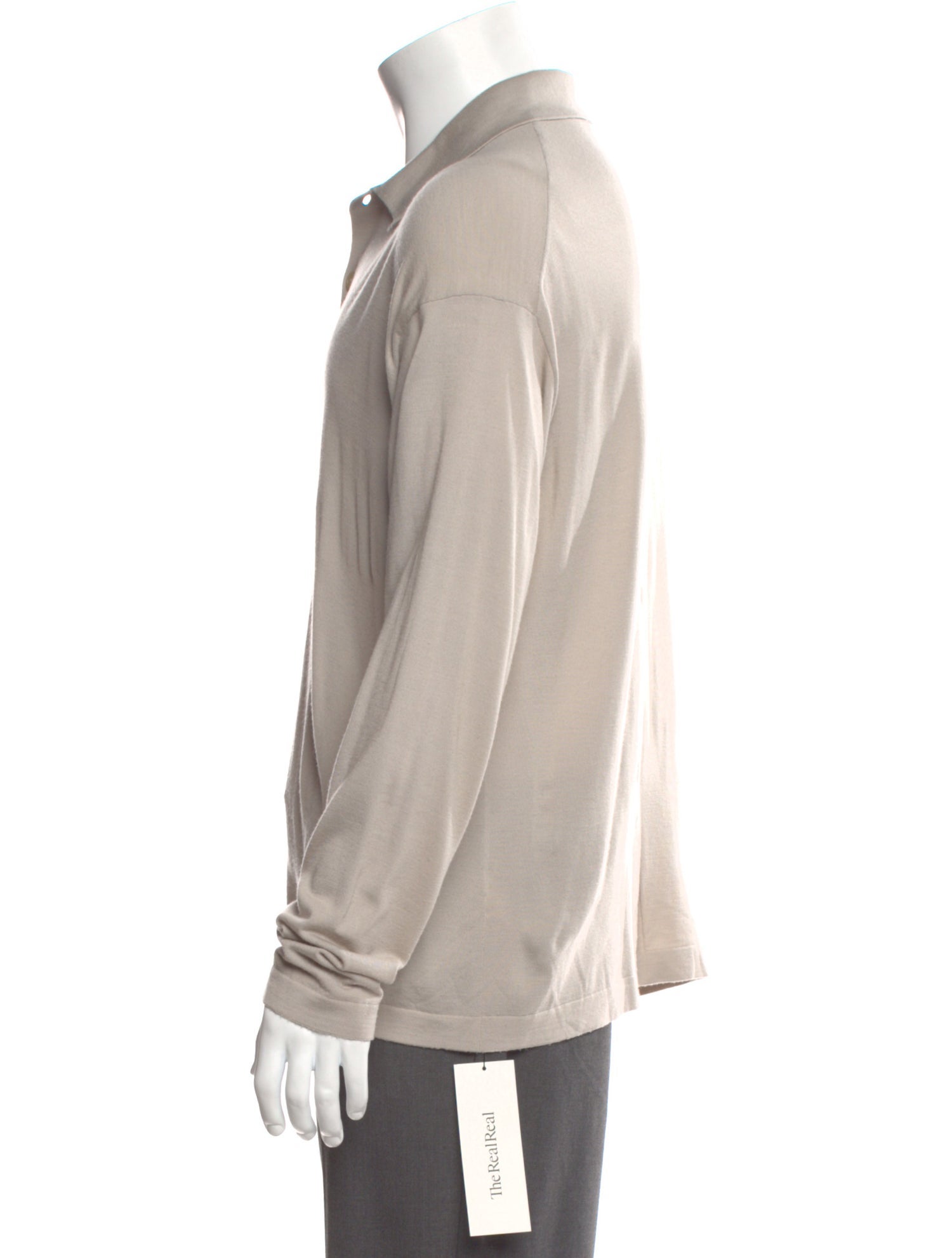 The Row Wool Mock Neck Polo Sweater