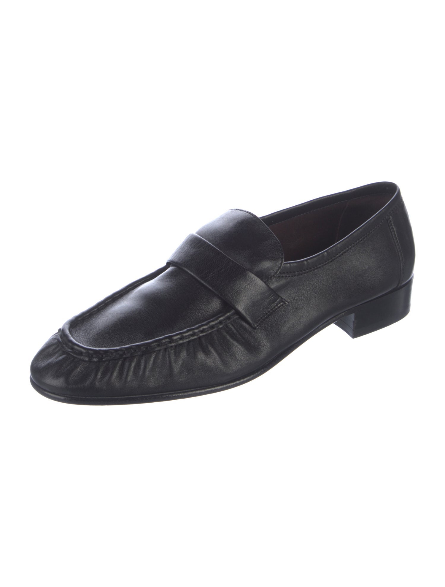 The Row Soft Loafer Leather Loafers