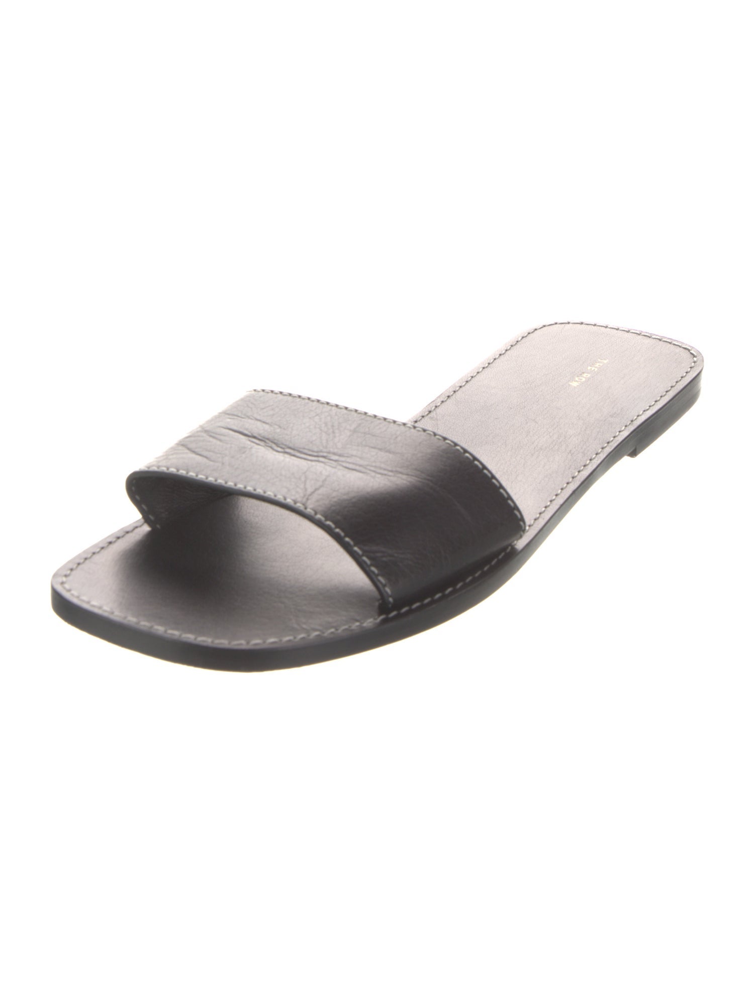 The Row Link Leather Slides