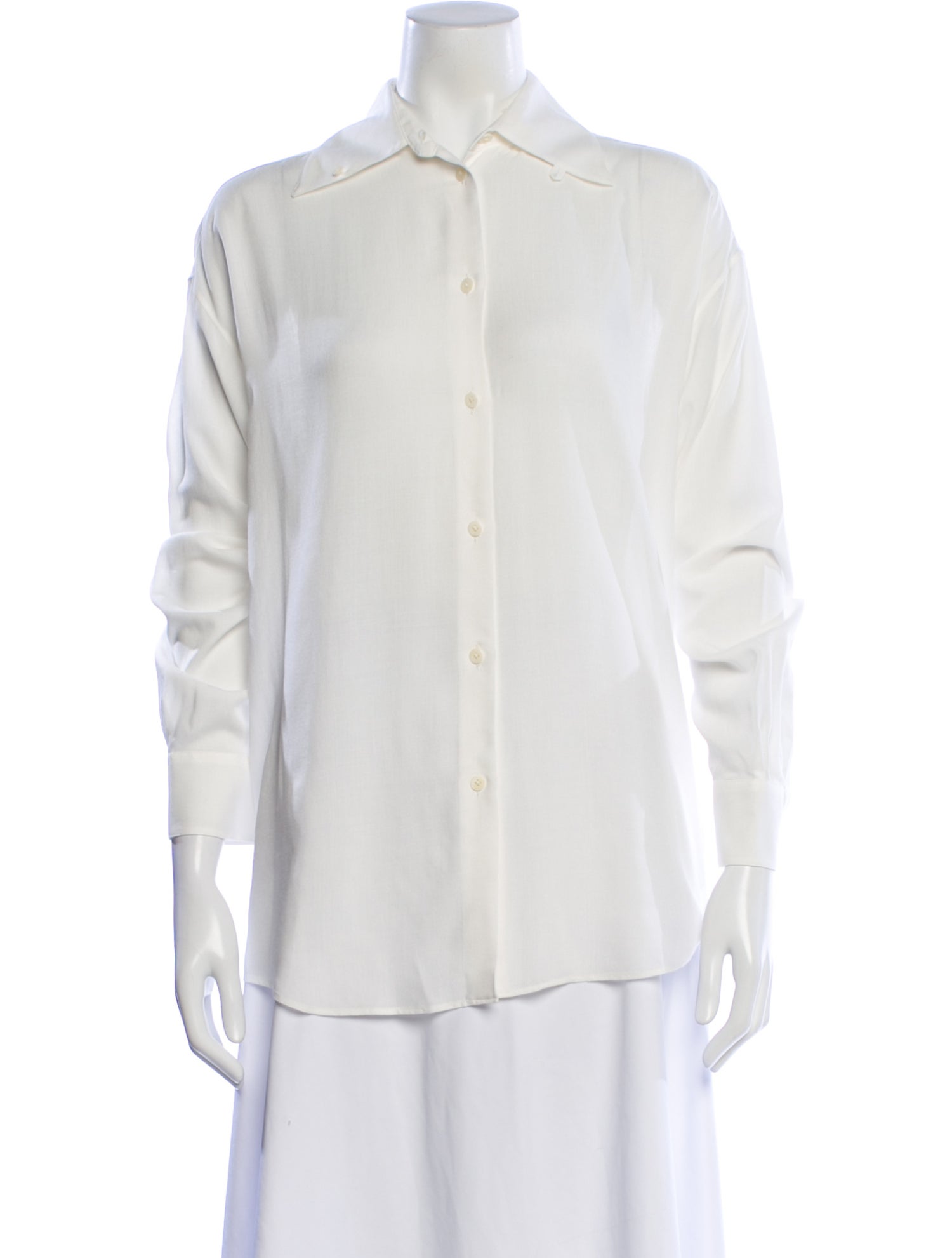 The Row Long Sleeve Button-Up Top