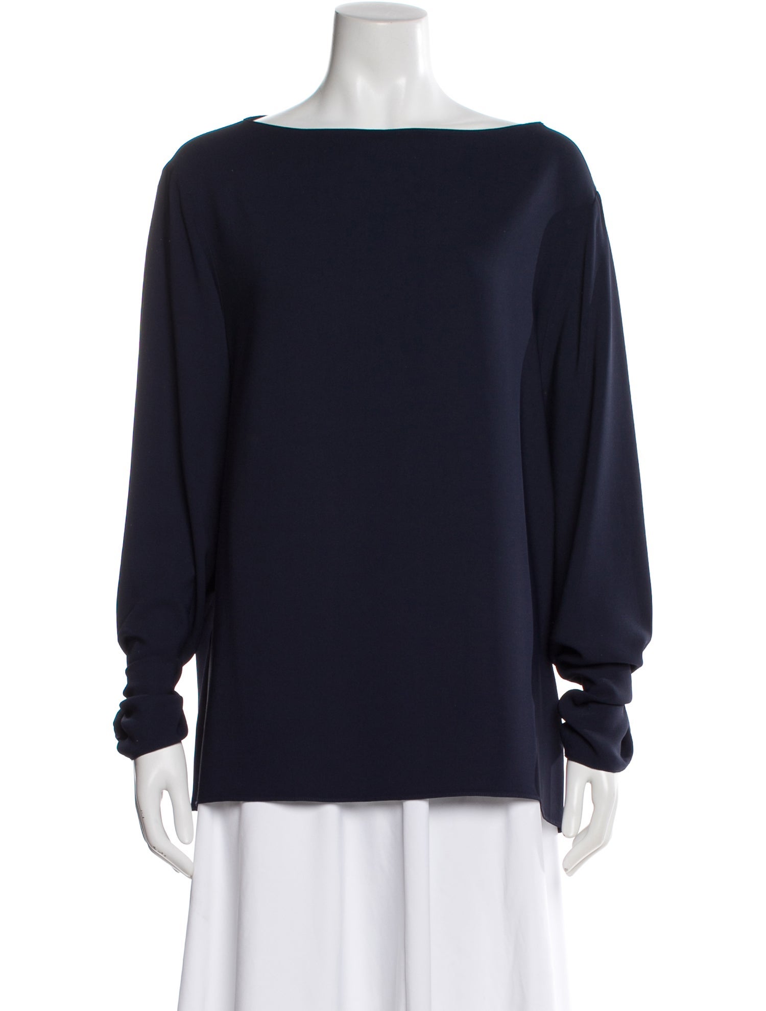 The Row Bateau Neckline Long Sleeve Blouse