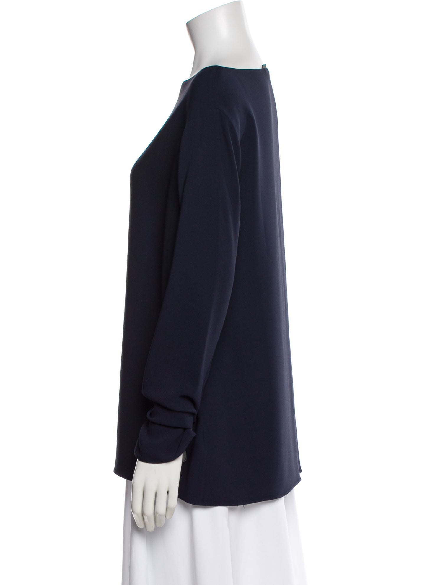 The Row Bateau Neckline Long Sleeve Blouse