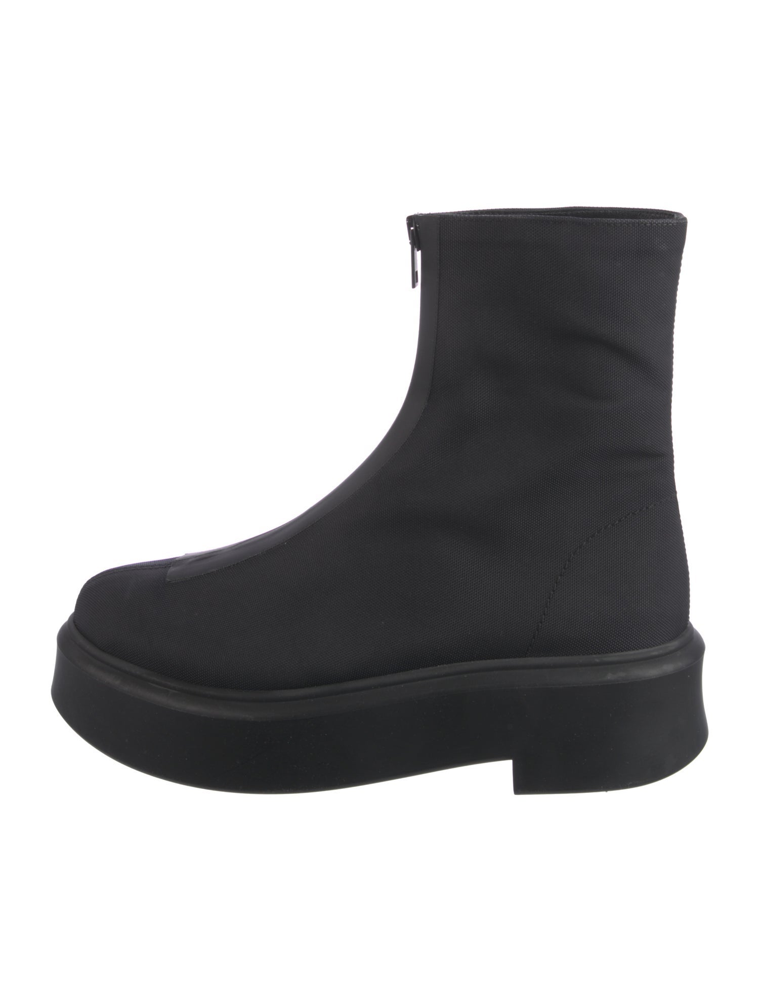 The Row Zipped I Canvas Chelsea Boots