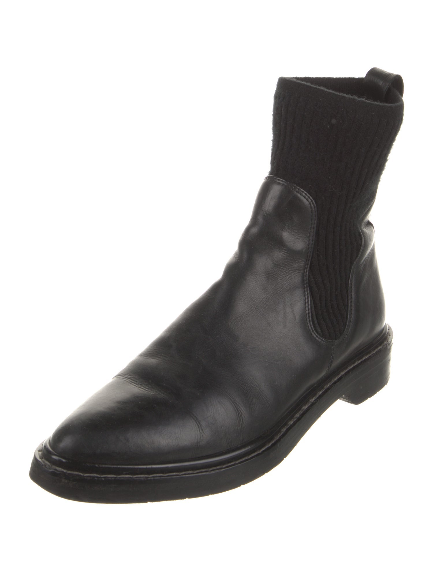 The Row Fara Leather Chelsea Boots