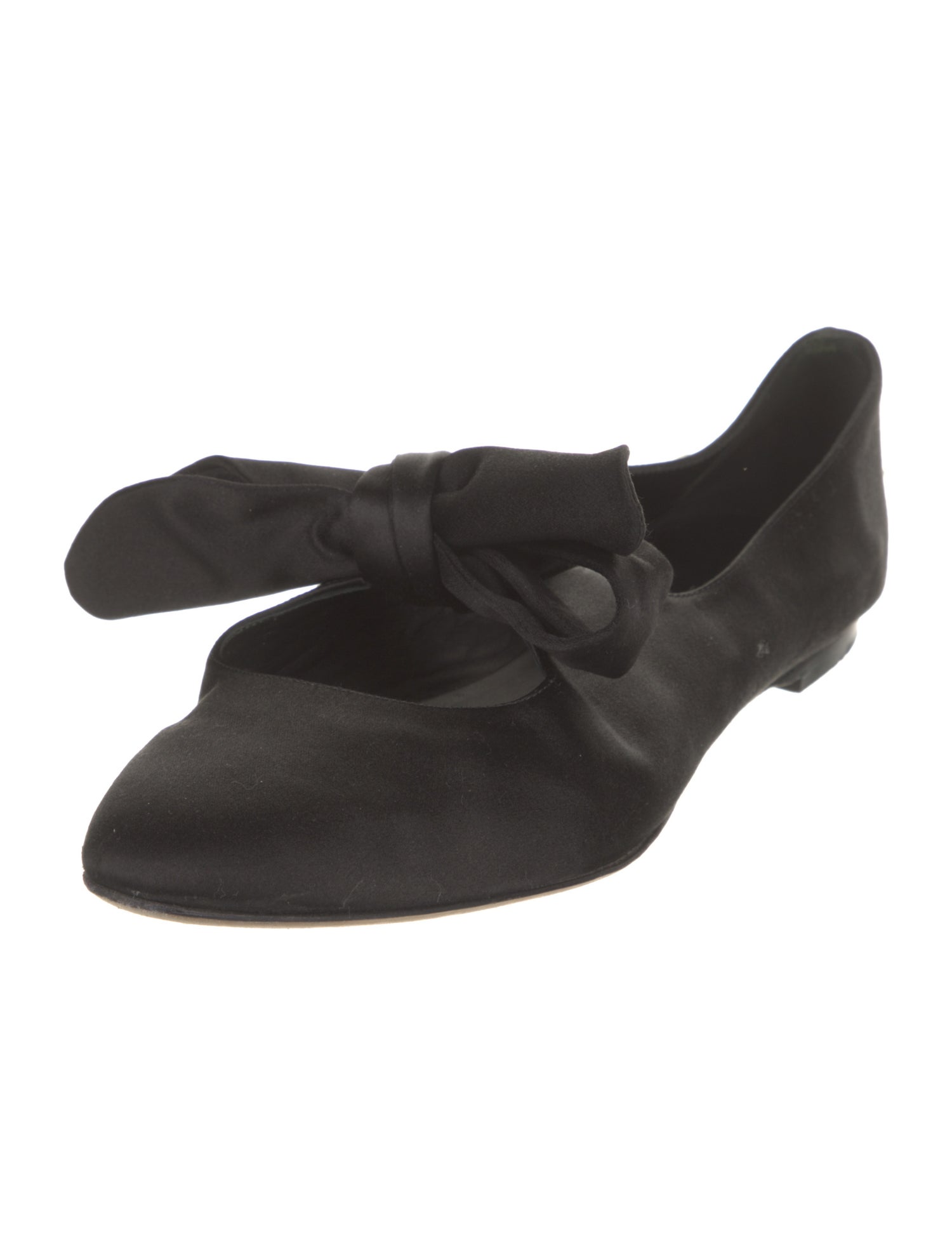 The Row Elodies Satin Mary Jane Flats