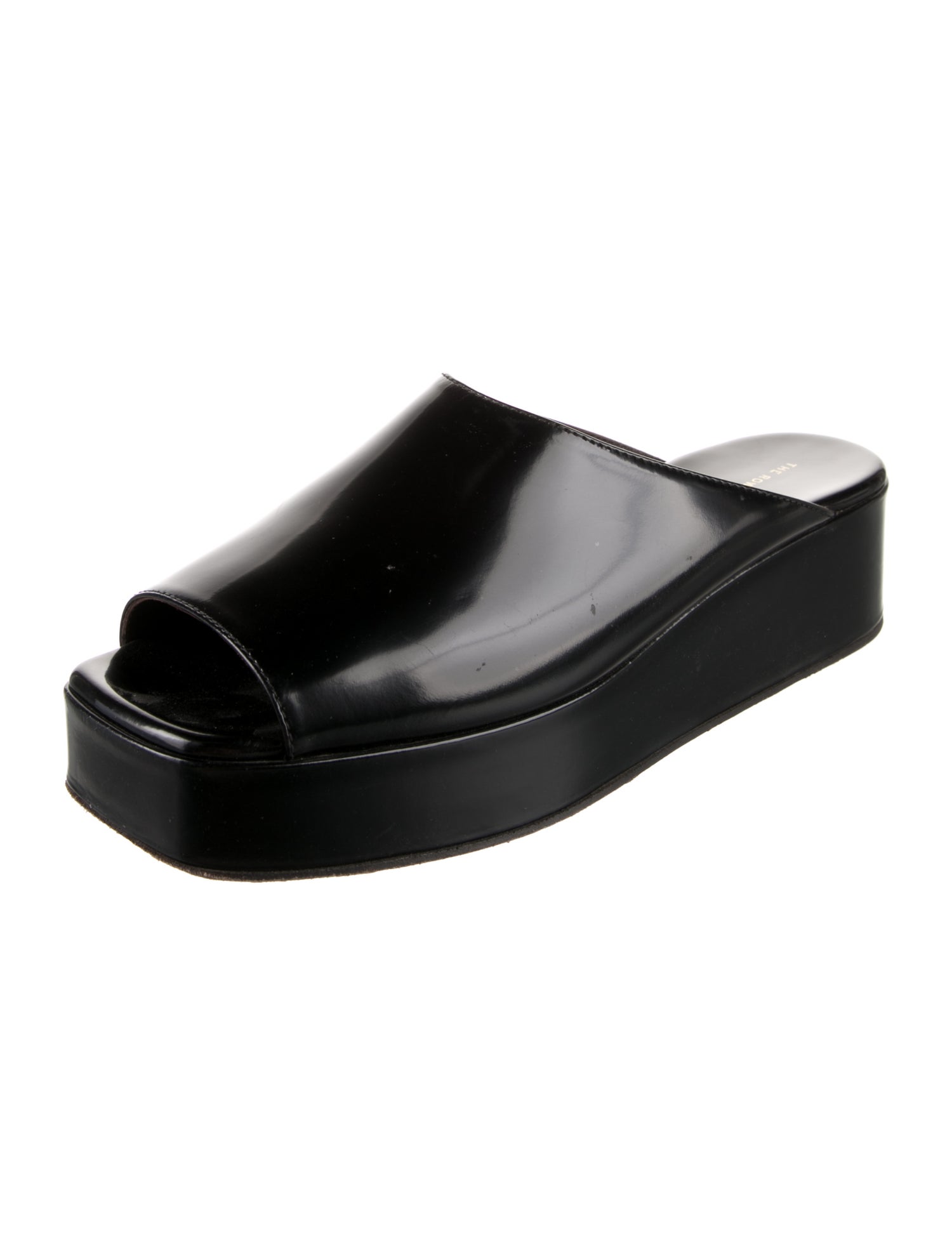 The Row Emi Patent Leather Slides