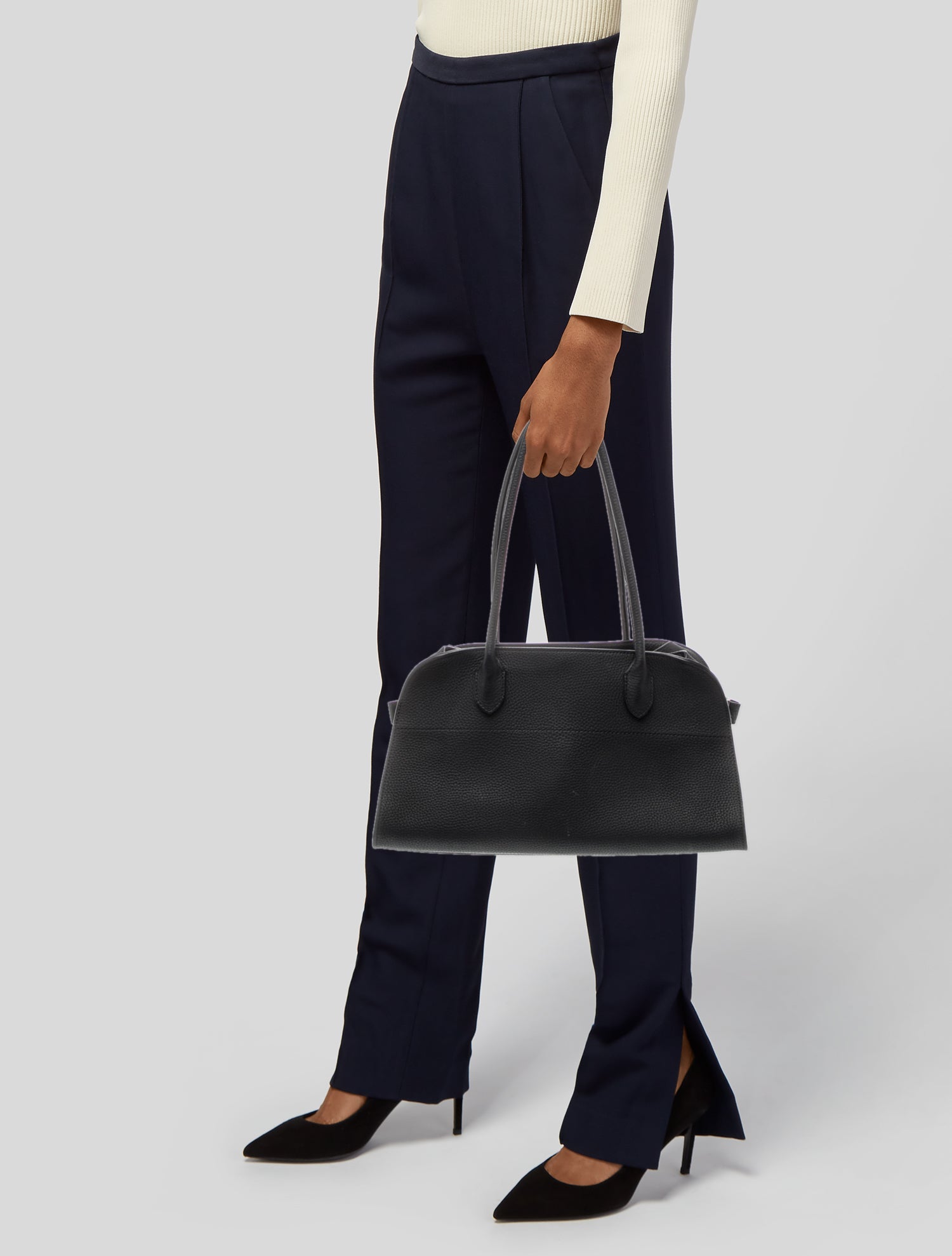 The Row Leather Margaux Shoulder 12