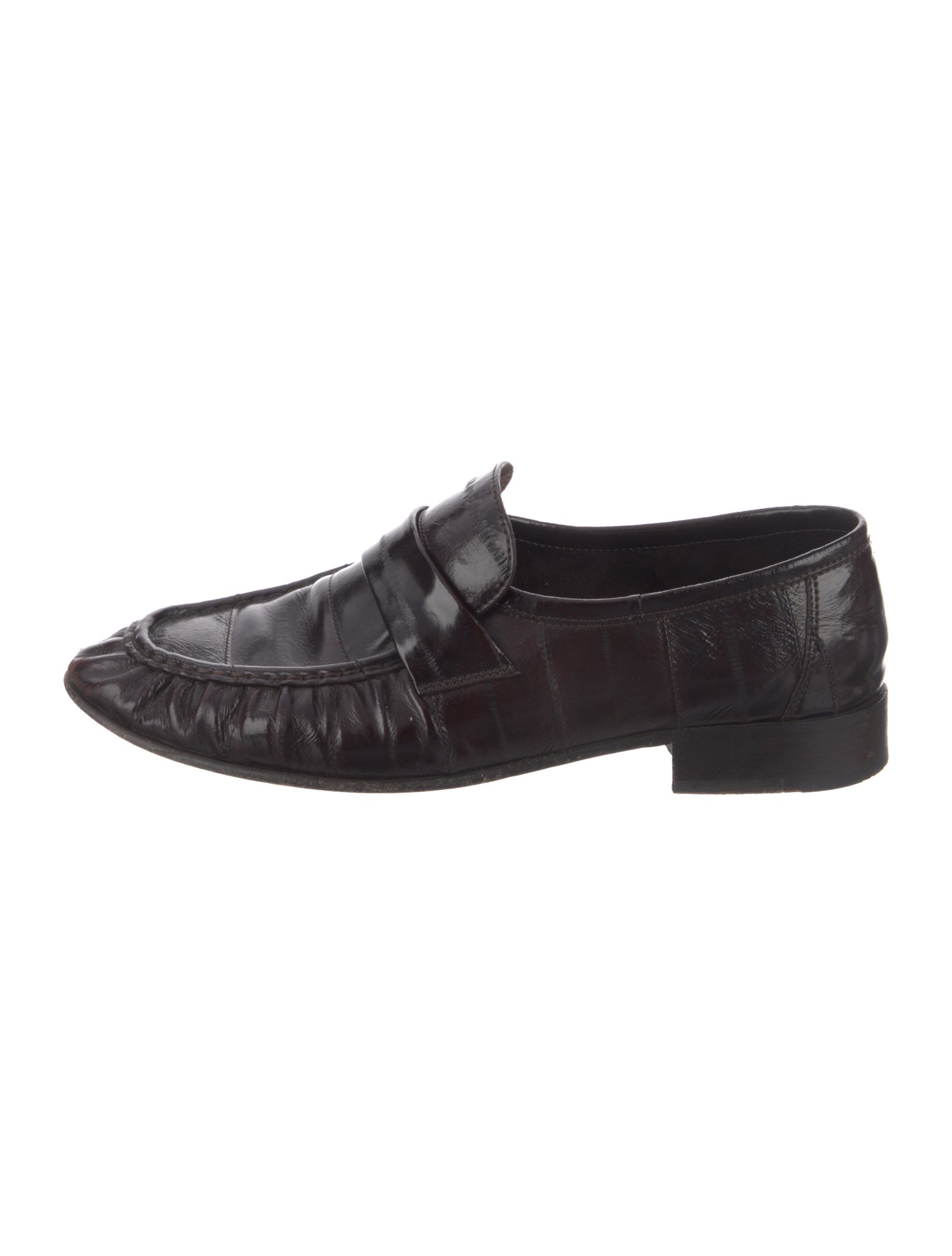 The Row Soft Eel Skin Loafers