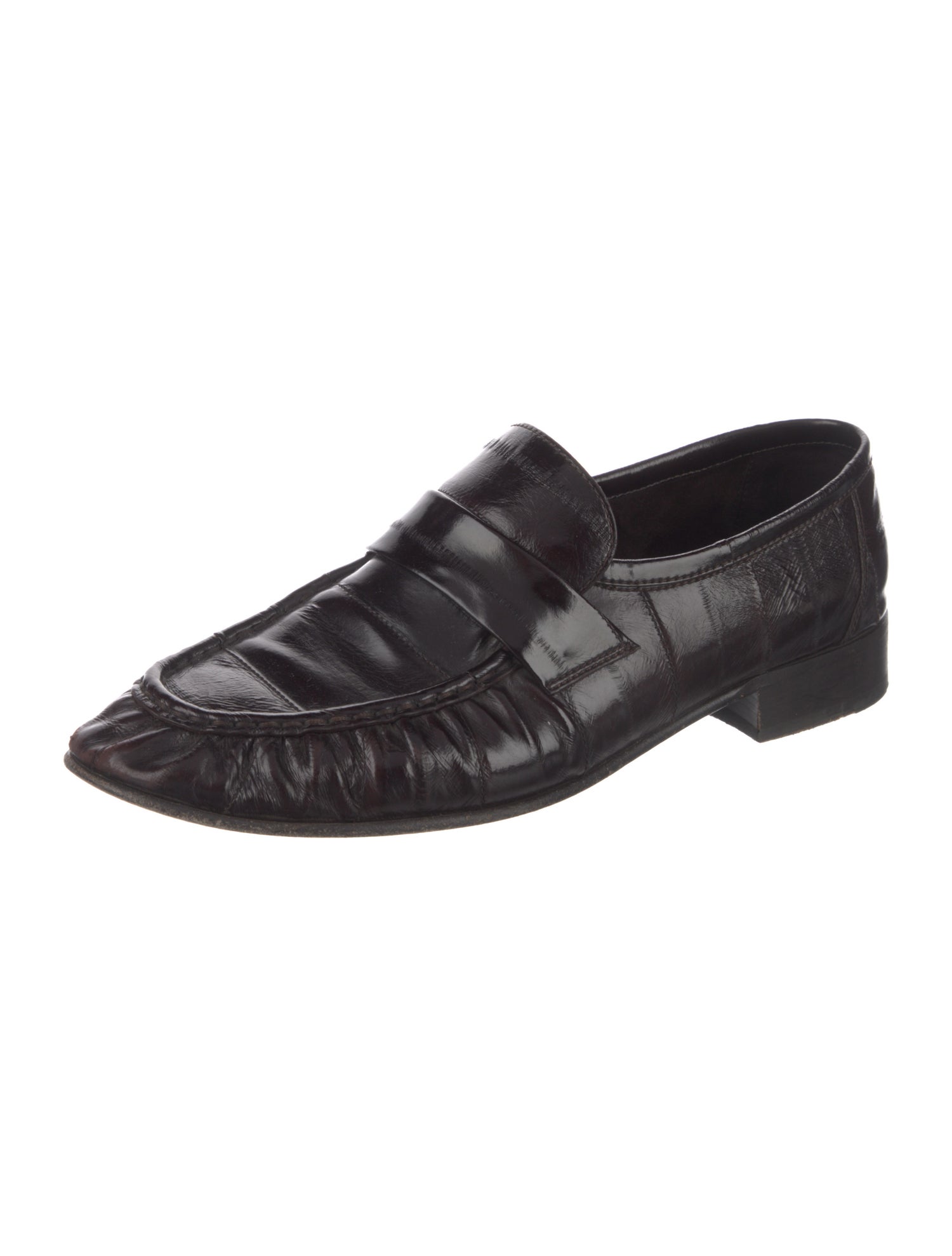 The Row Soft Eel Skin Loafers