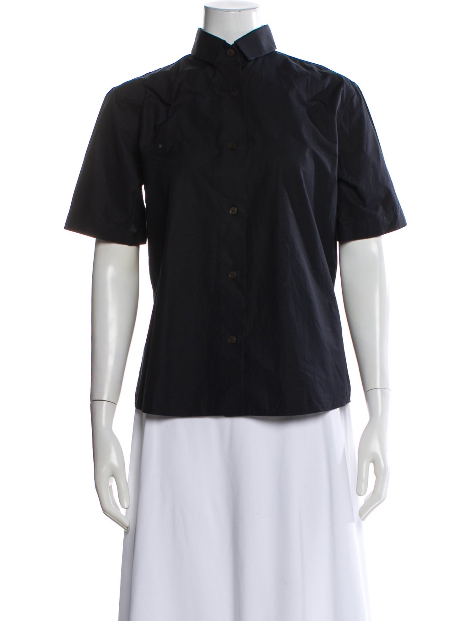 トップス THE ROW Bec Short Sleeve Button-Up Shirt The Row BEC Short Sleeve Button-Up Top w/ Tags - Black Tops