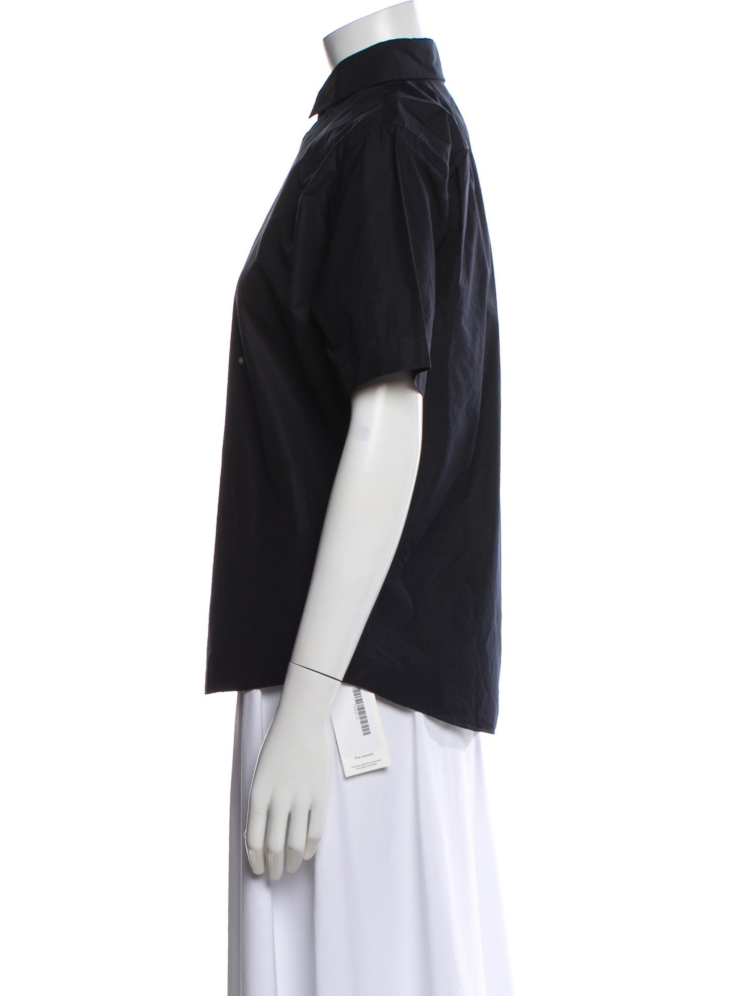The Row BEC Short Sleeve Button-Up Top w/ Tags - Black Tops
