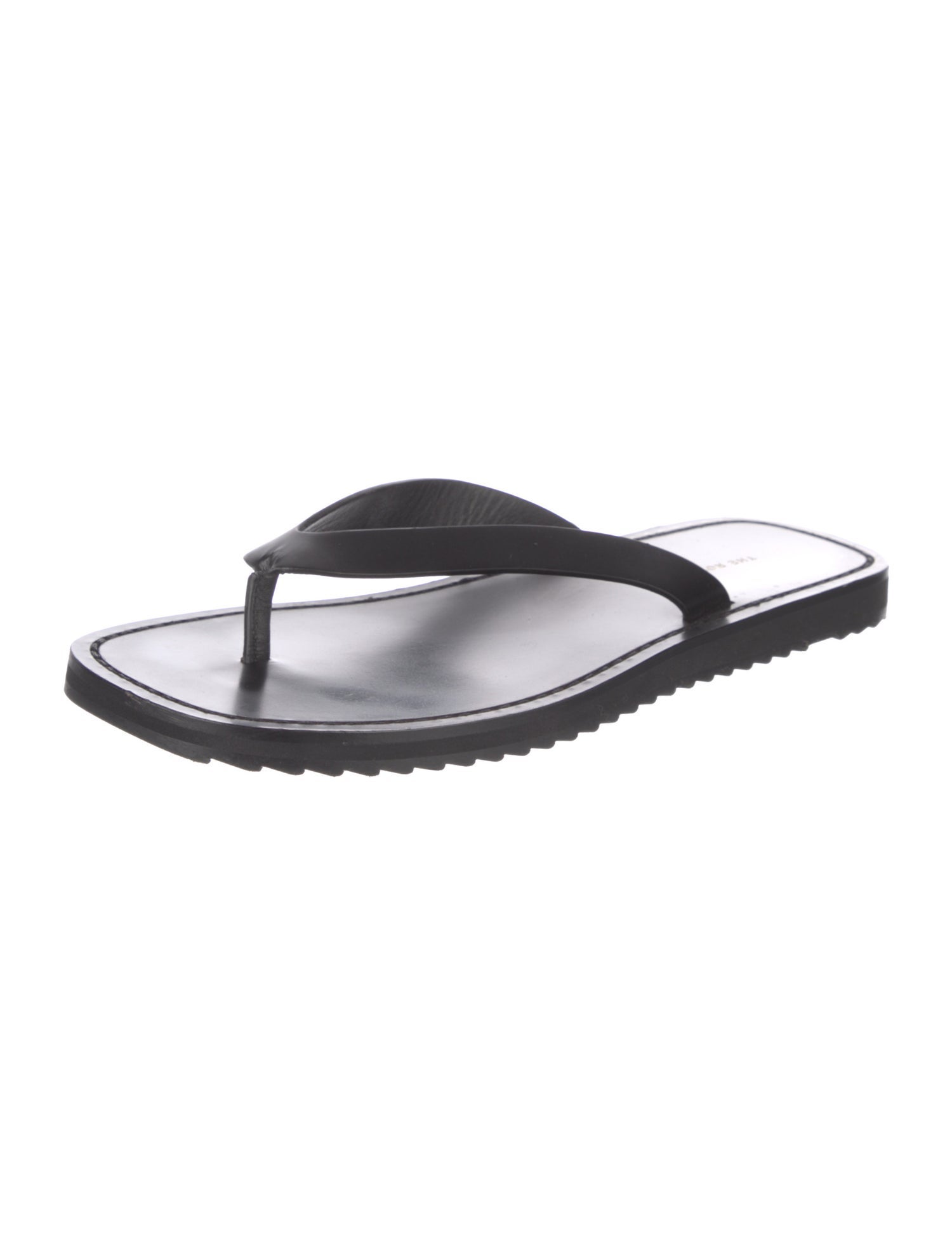 The Row City Leather Flip Flops