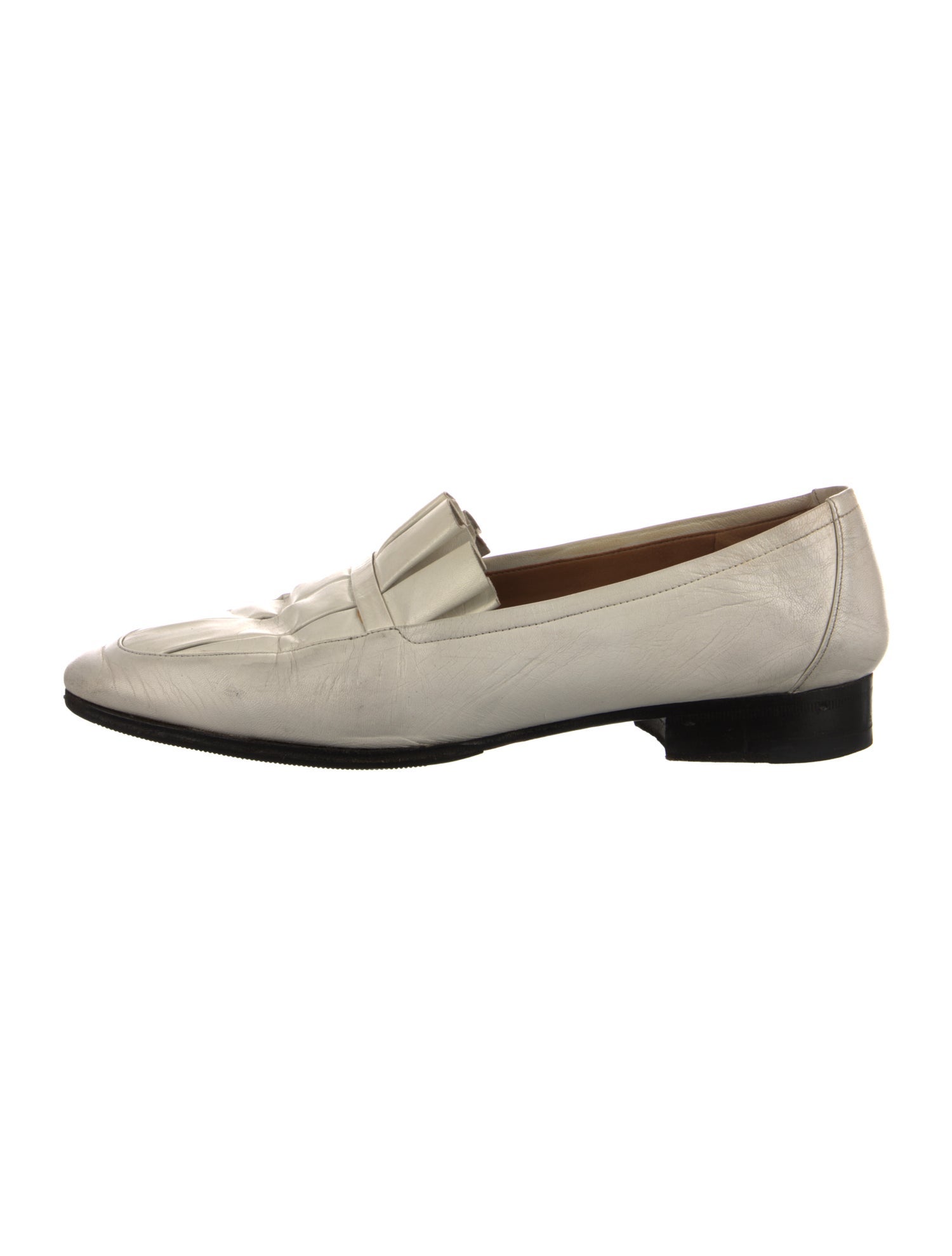 The Row Adam Pleat Leather Loafers