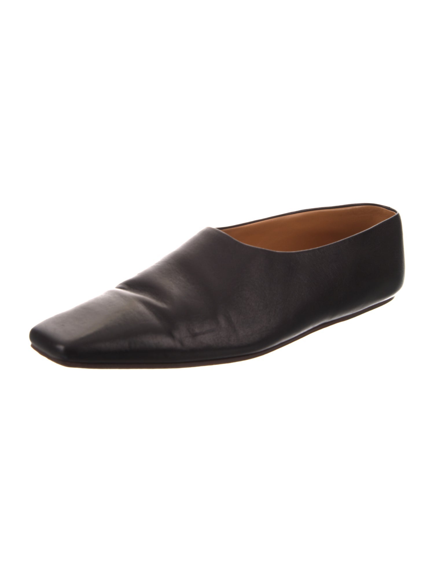 The Row Square Leather Flats
