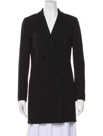 Pre-owned The Row Virgin Wool Peacoat In Black