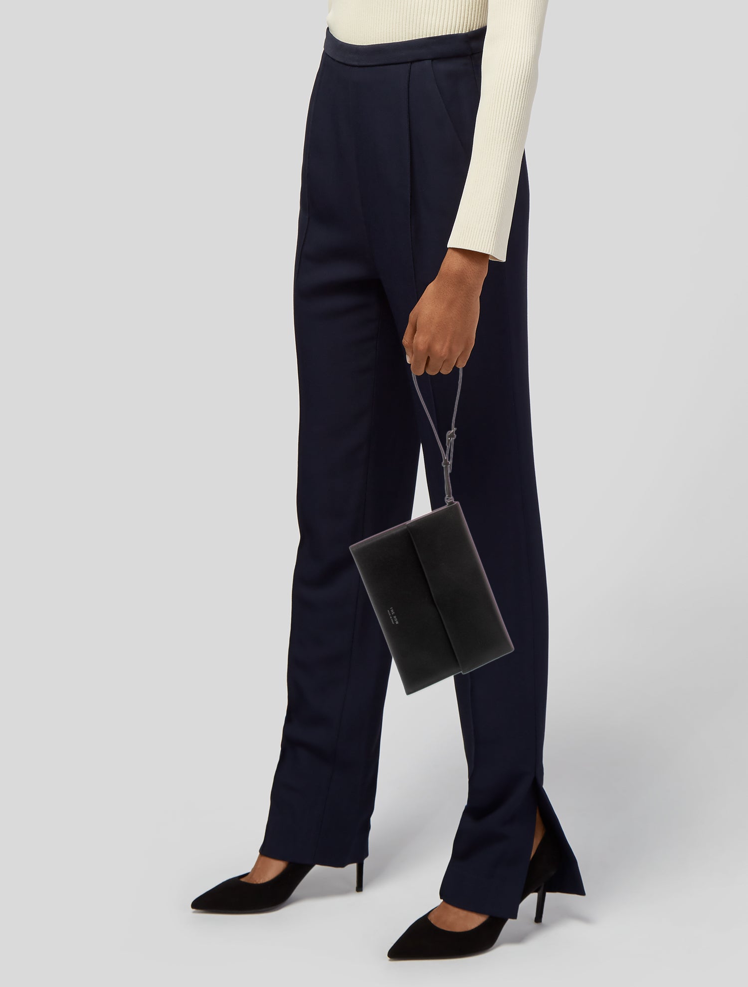 The Row Calfskin Foldover Pouch Small