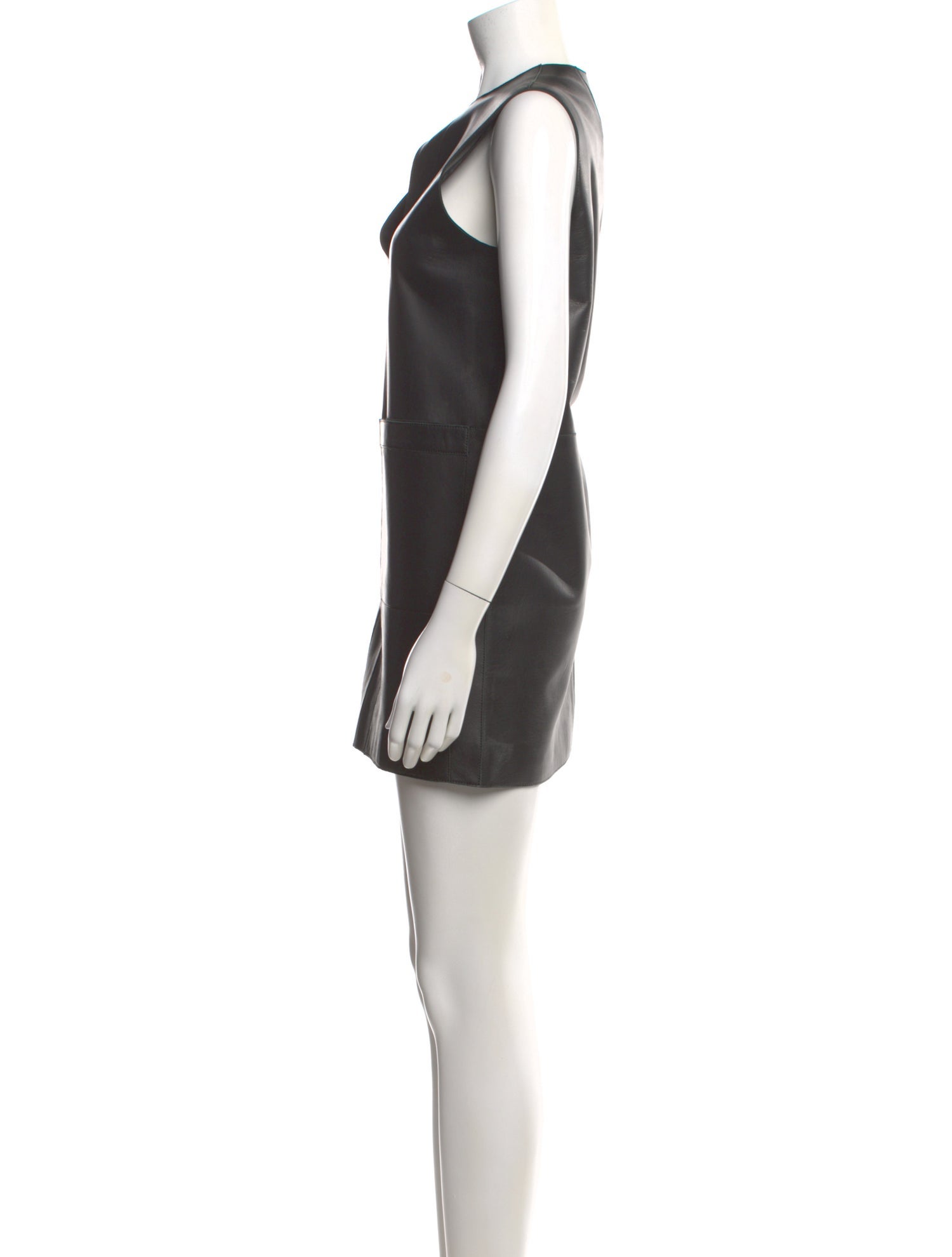 chinese dress ladies The Row // Suede & Leather Three Quarter Dress – VSP Consignment