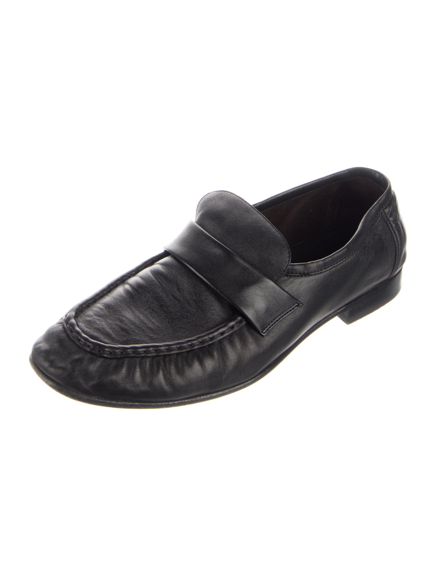 The Row Soft Leather Leather Dress Loafers