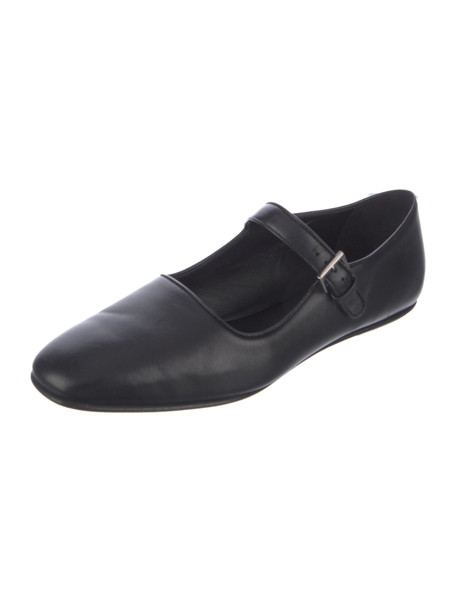 The Row Mary Jane Flats Leather Mary Jane Flats