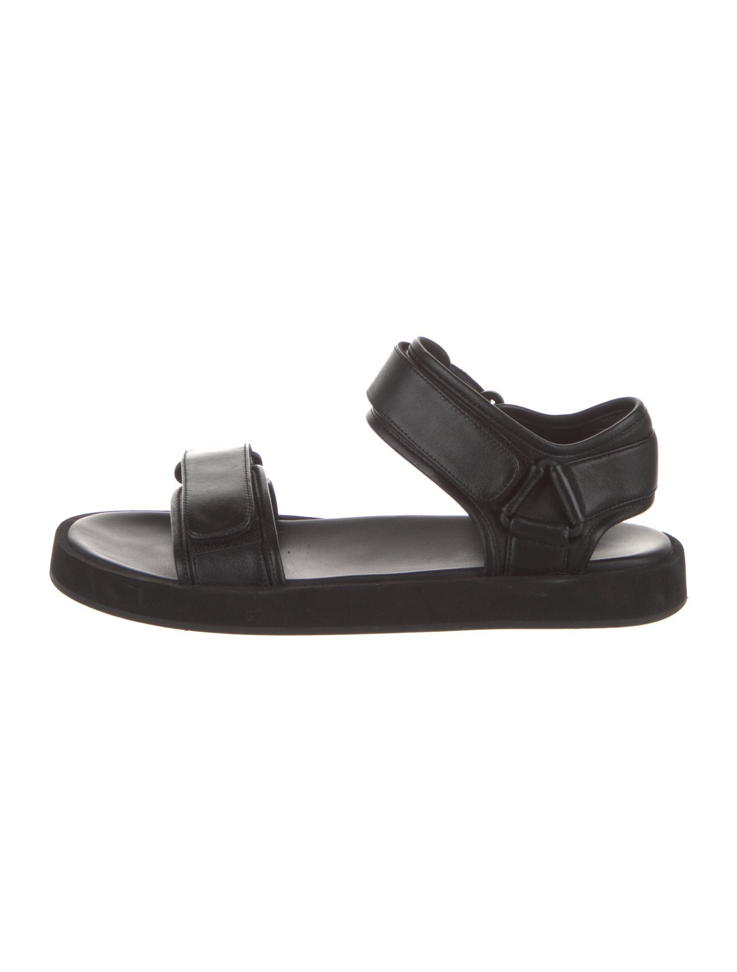 The Row Hook and Loop Leather Sandals