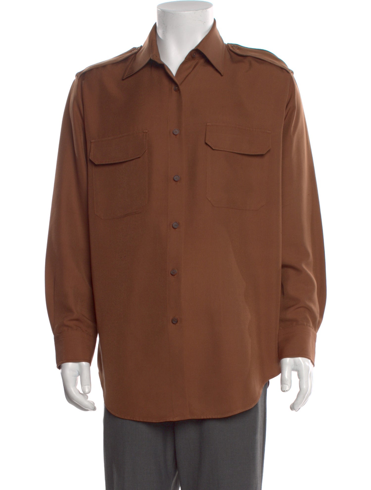 The Row Silk Long Sleeve Shirt