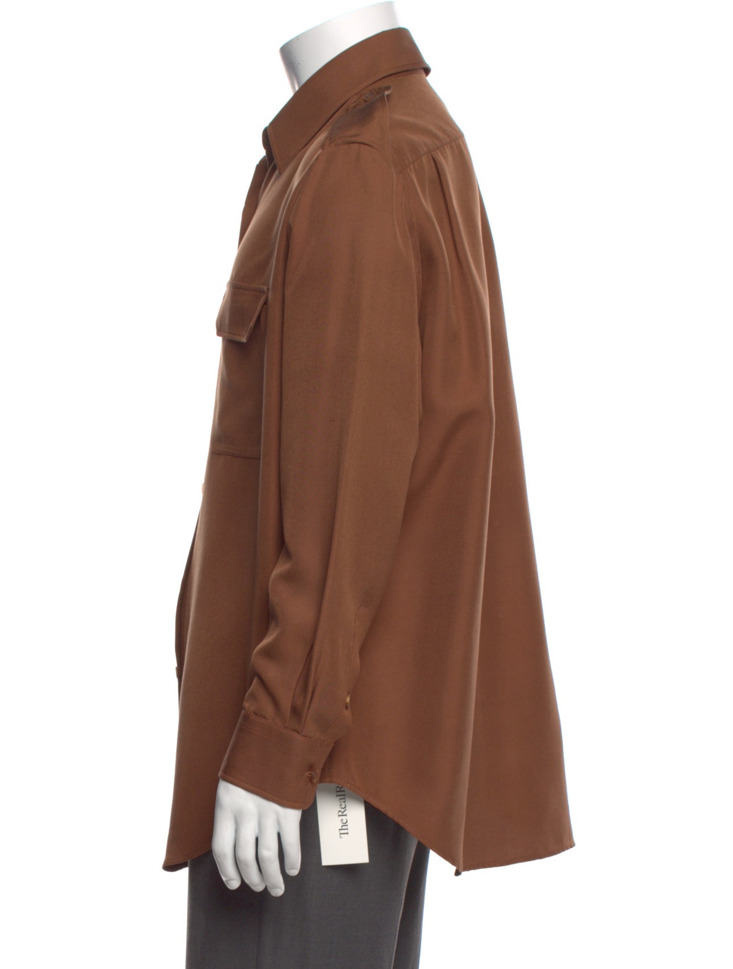 The Row Silk Long Sleeve Shirt