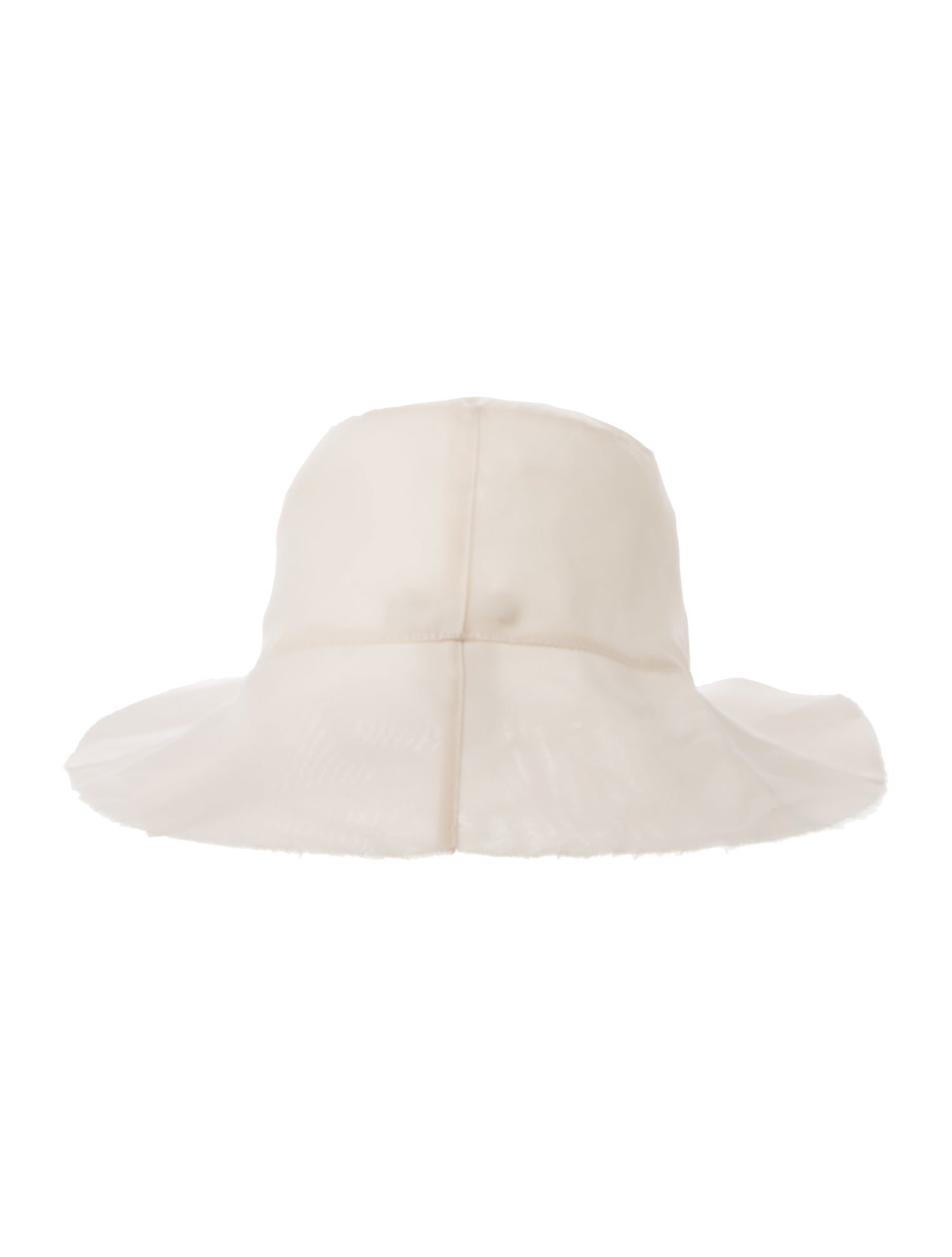 The Row White Raw Edged Wide Brim Hat