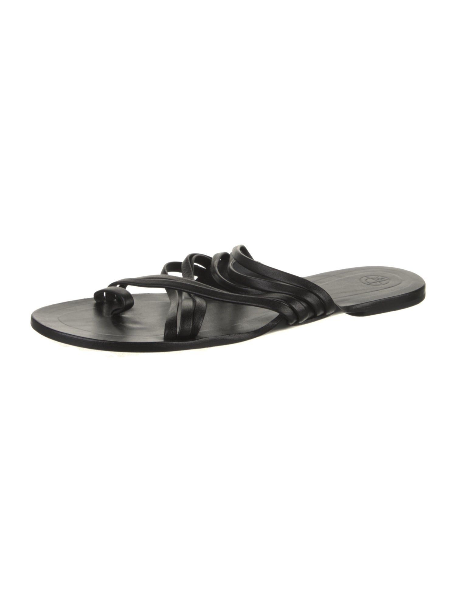 The Row Grecian Leather Slides