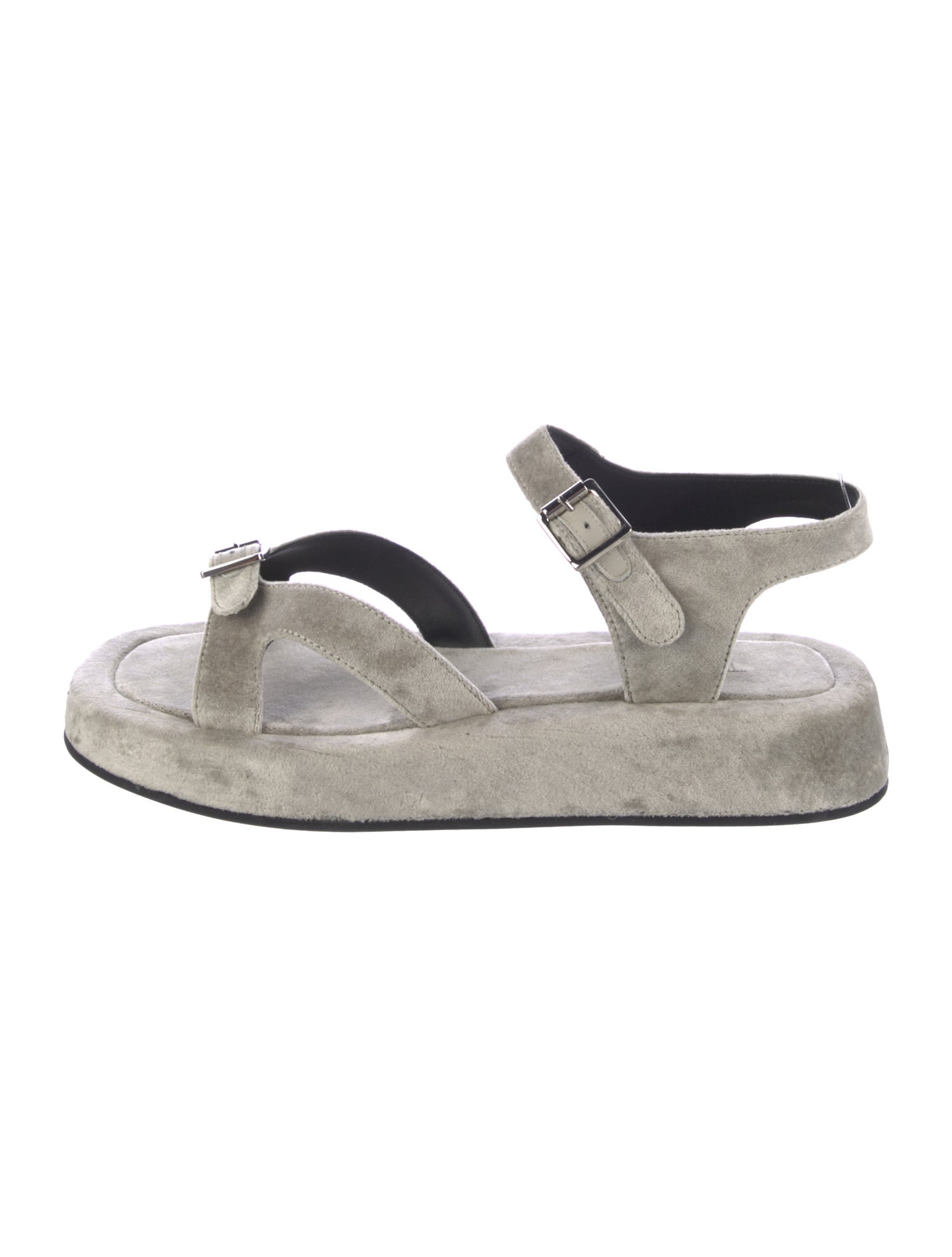 The Row Geri Velvet Slingback Velvet Sandals
