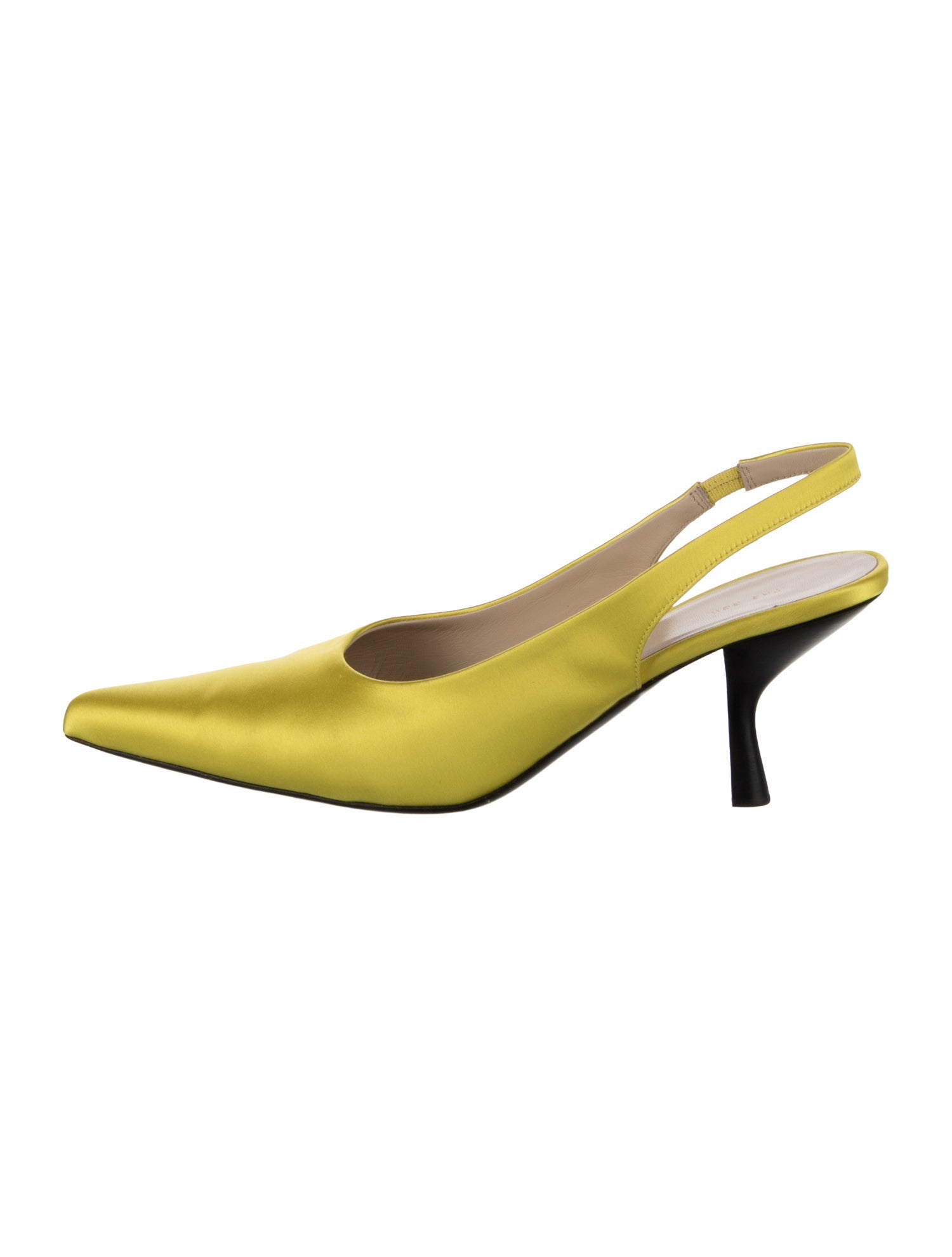 The Row Satin Slingback Pumps