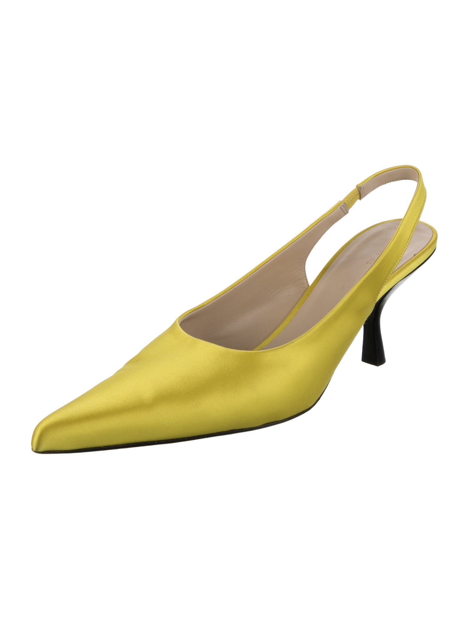The Row Satin Slingback Pumps