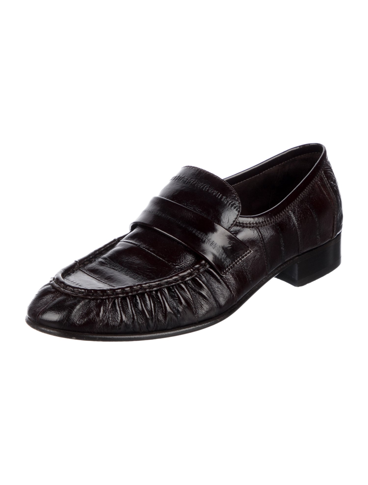 The Row Soft Eel Skin Loafers