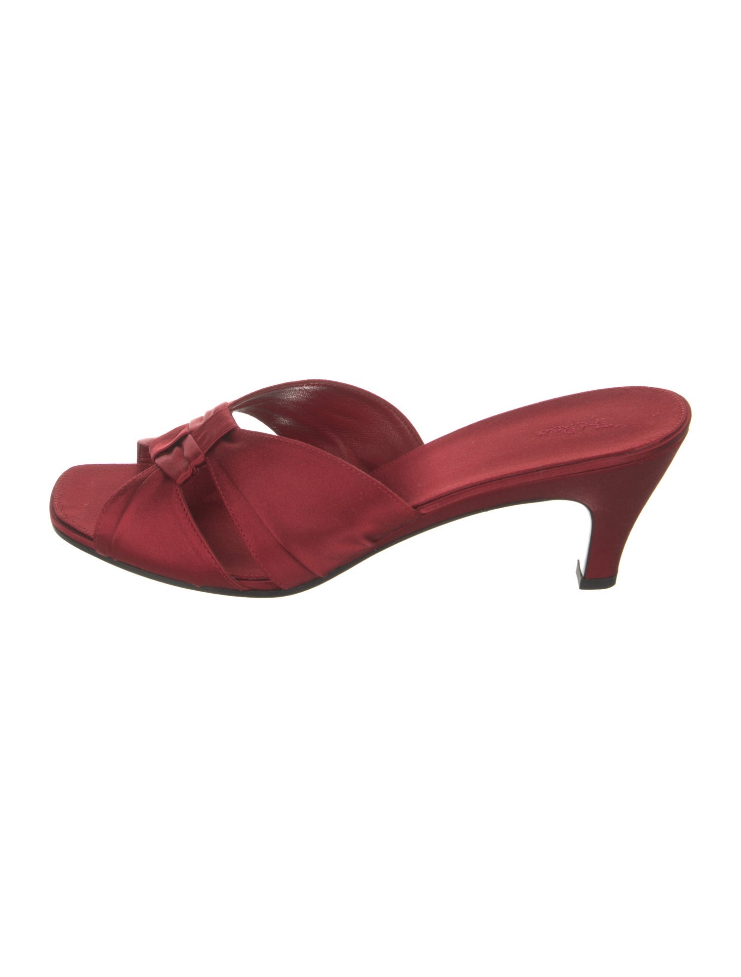 The Row Soft Knot Satin Slides
