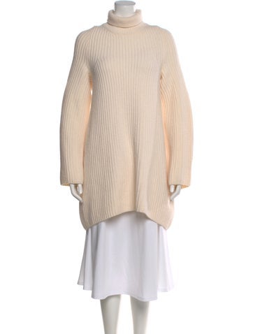 Pre-owned The Row Wool Turtleneck Sweater In White