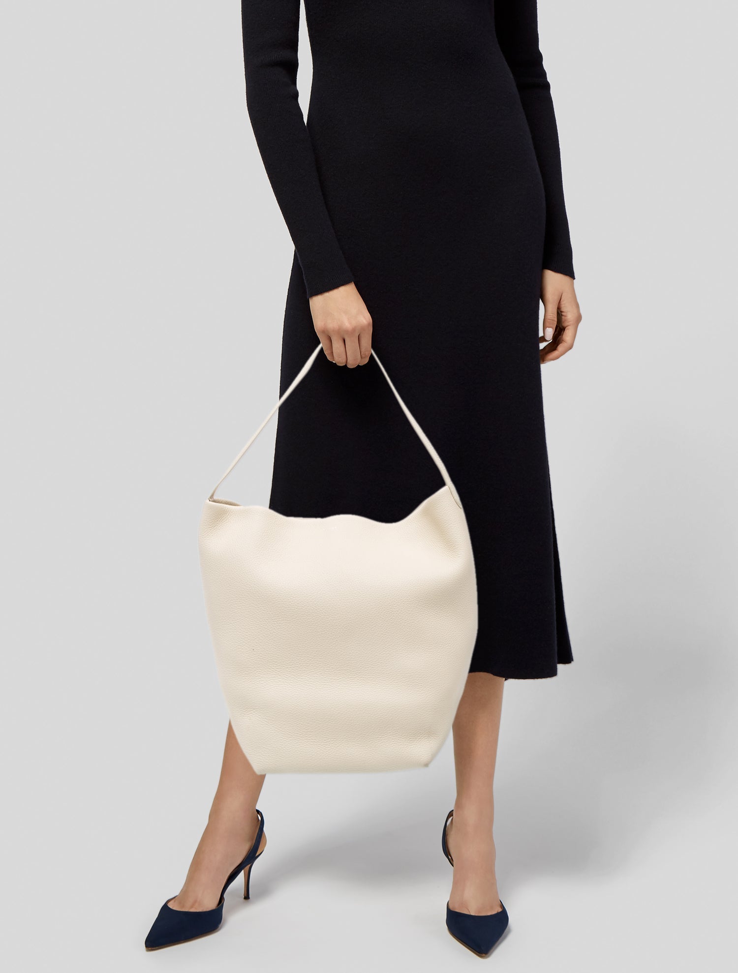 The Row Leather N/S Park Tote Large