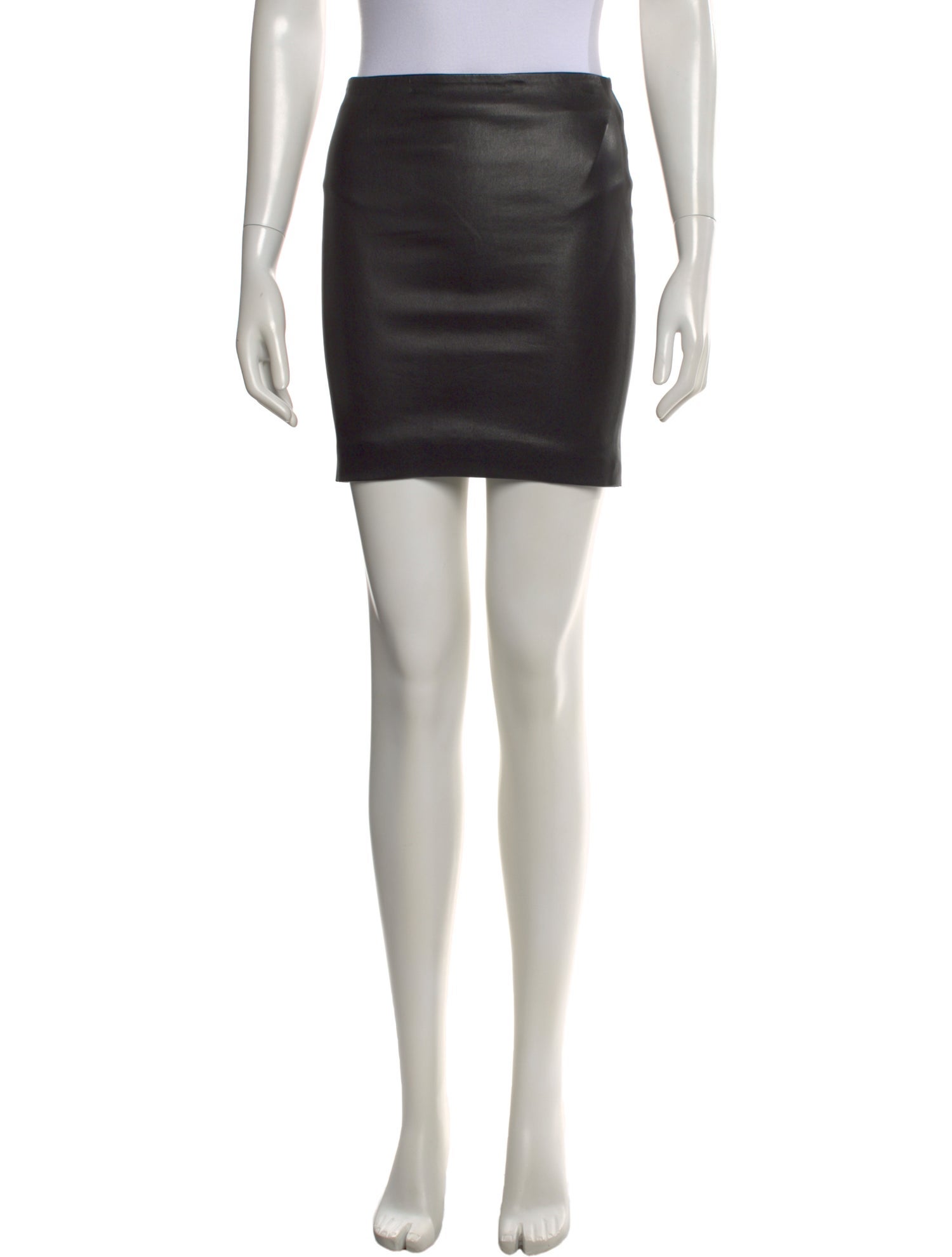 The Row Leather Mini Skirt