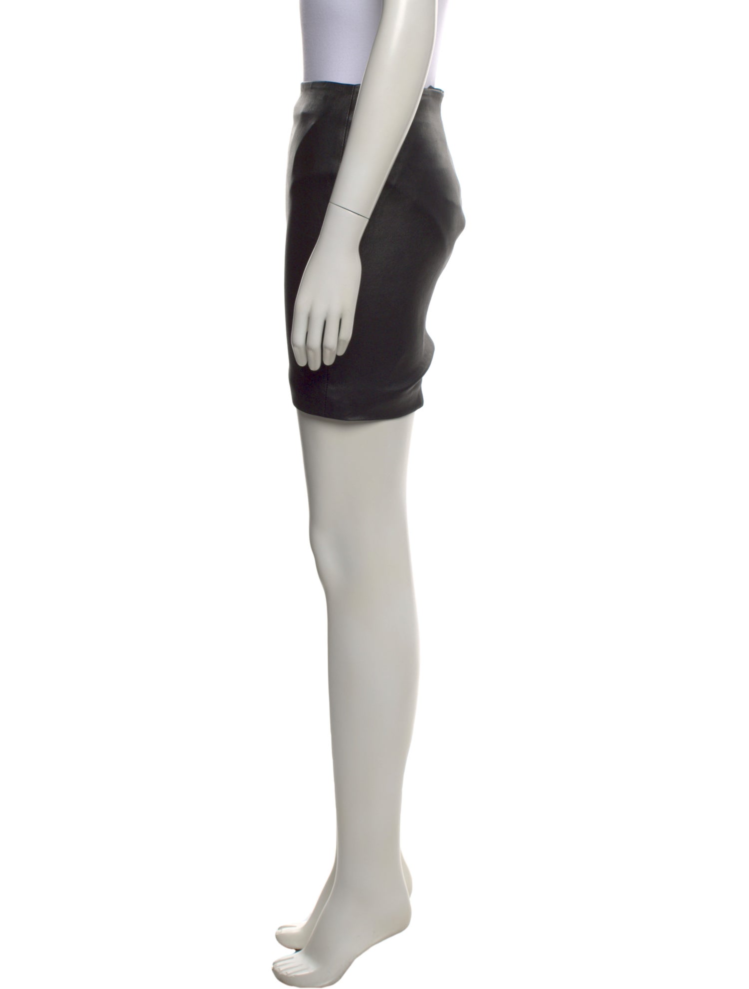 The Row Leather Mini Skirt