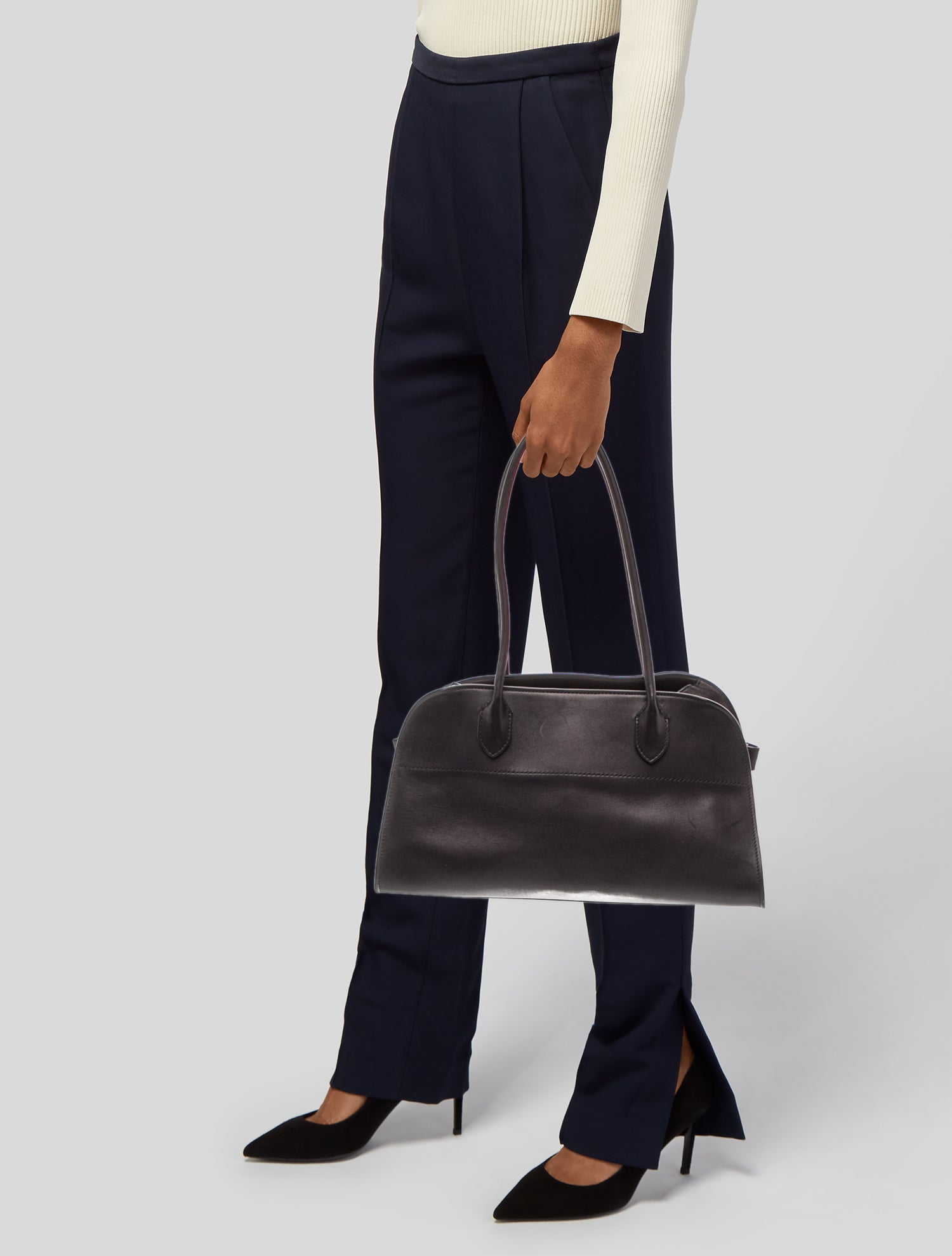The Row Leather Margaux Shoulder