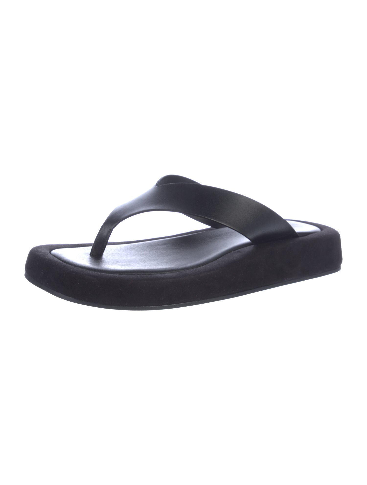 The Row Leather Flip Flops