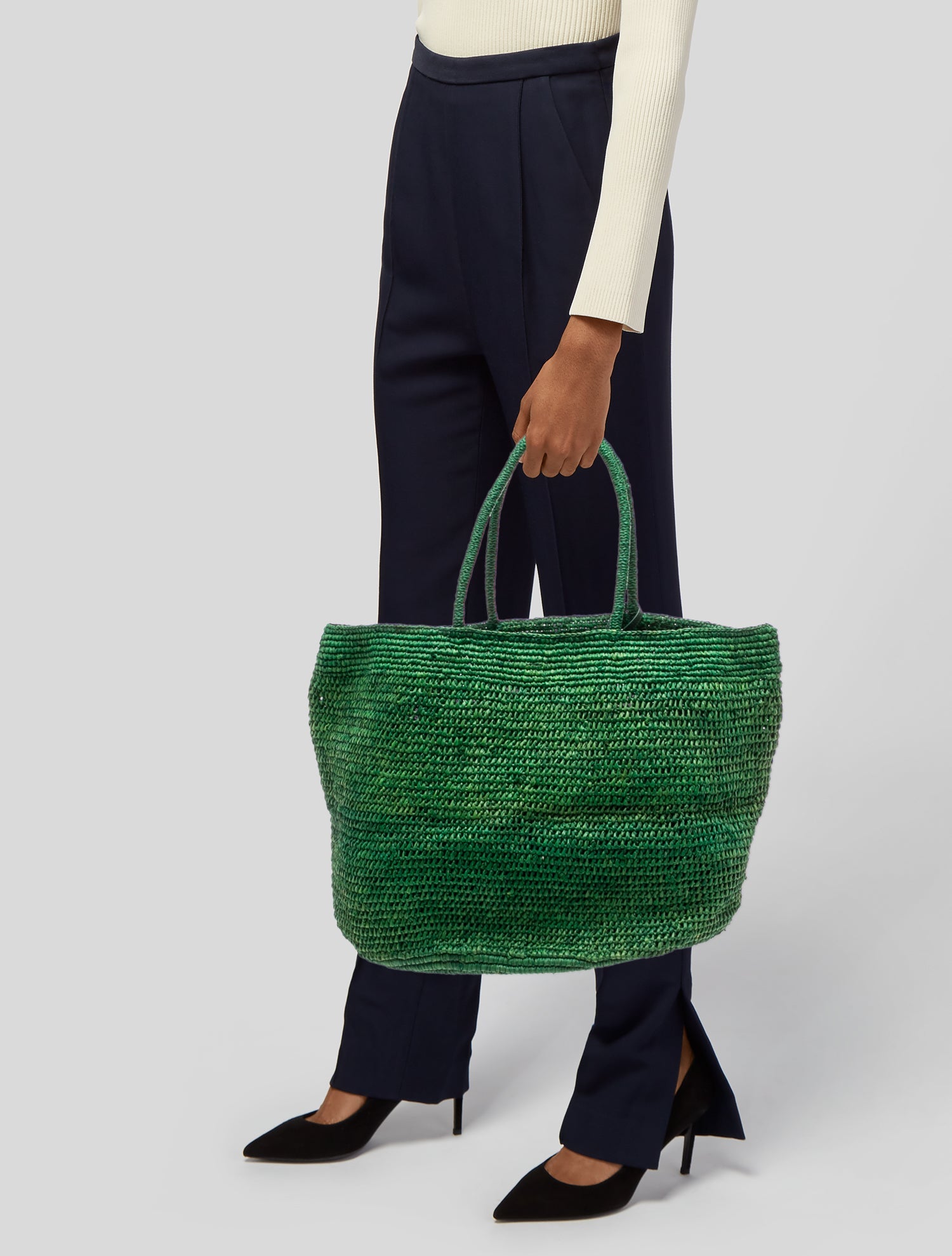 The Row Raffia Oregon - Green Totes, Handbags - THR205949 | The