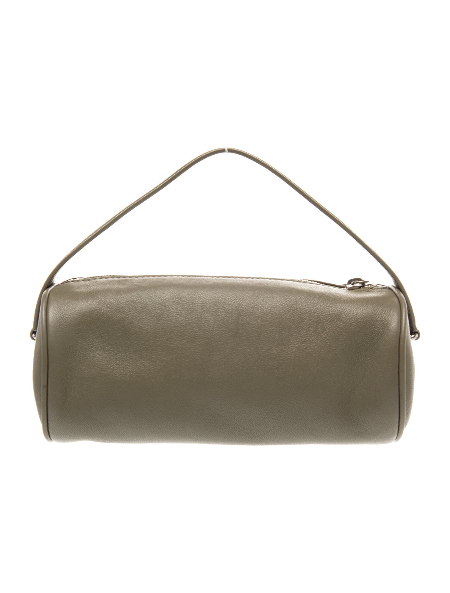 The Row Leather Round 90s Bag - Grey Handle Bags, Handbags