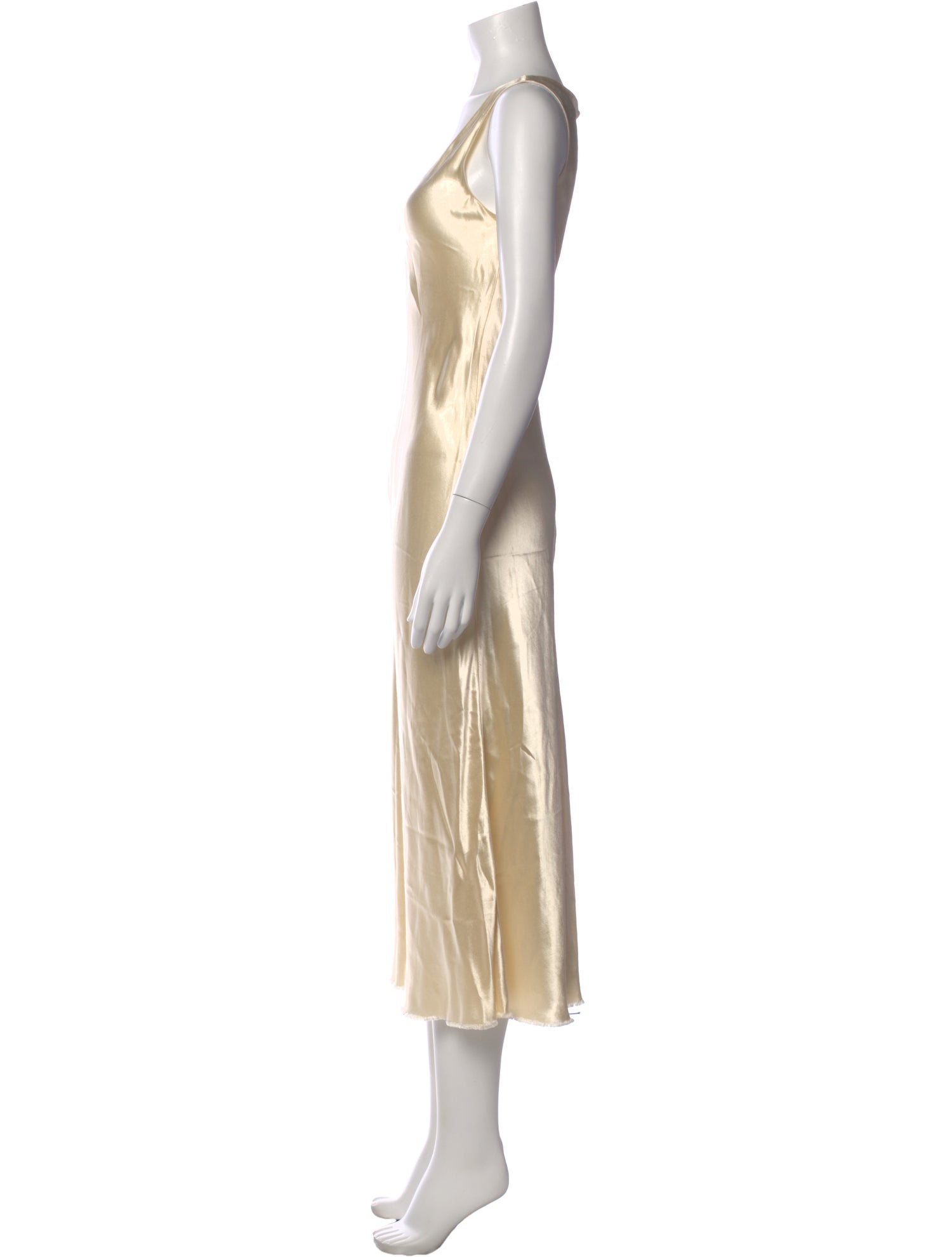 The Row V-Neck Midi Length Dress