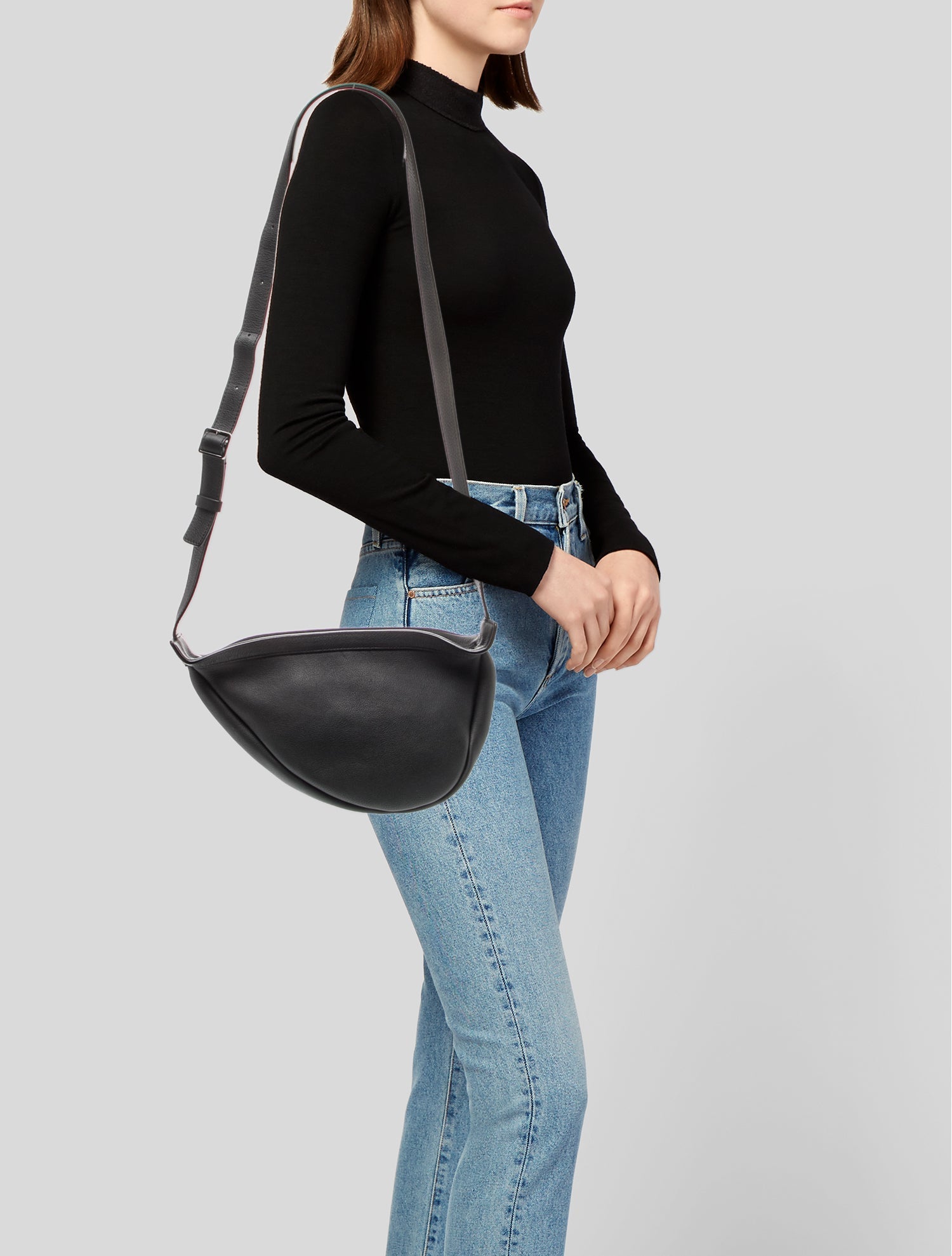 The Row Leather Slouchy Banana Small