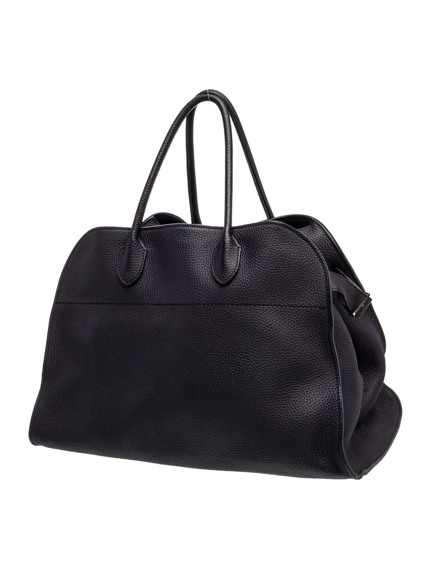The Row Leather Soft Margaux 15 - Black Handle Bags, Handbags