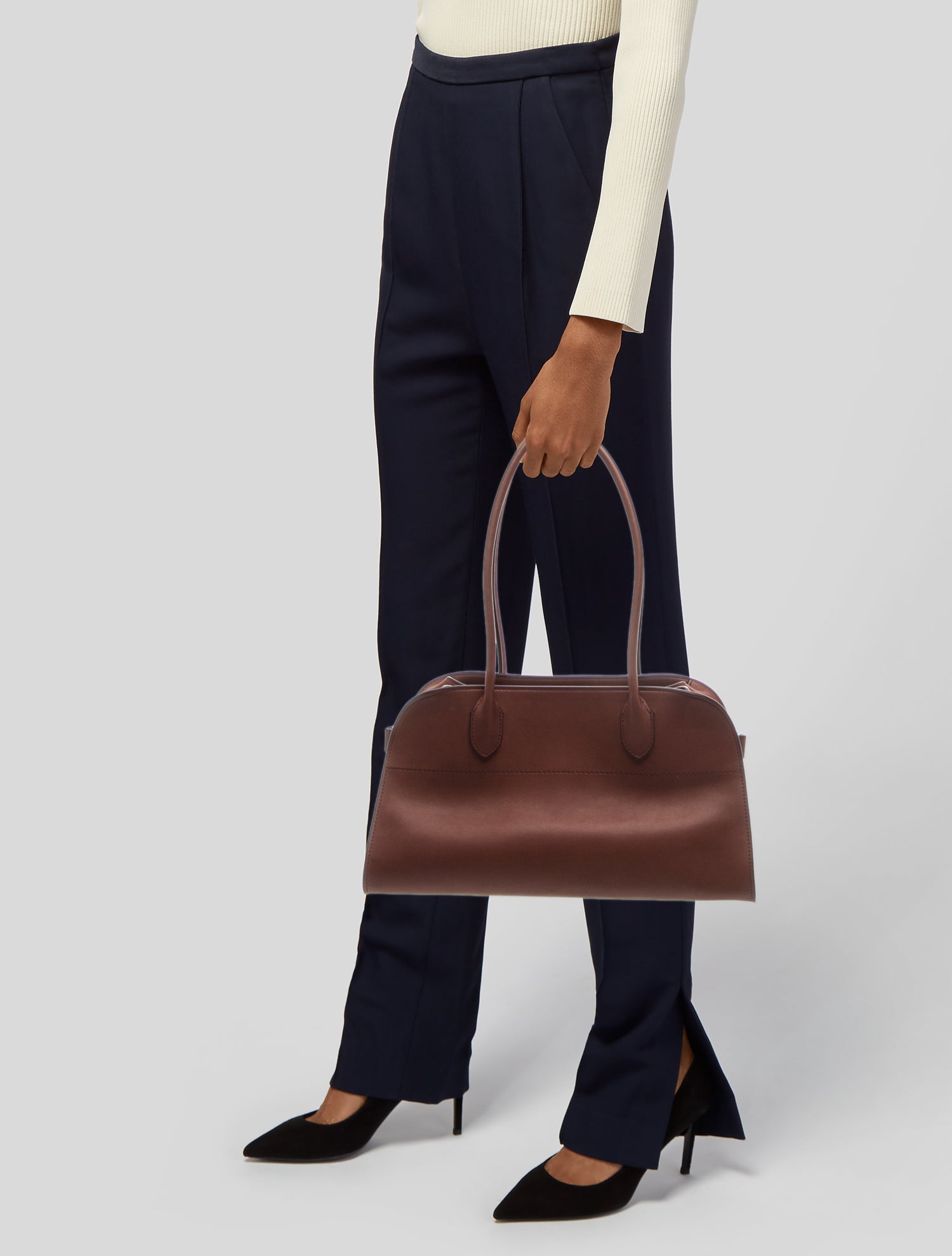 The Row Calfskin Margaux Shoulder 12
