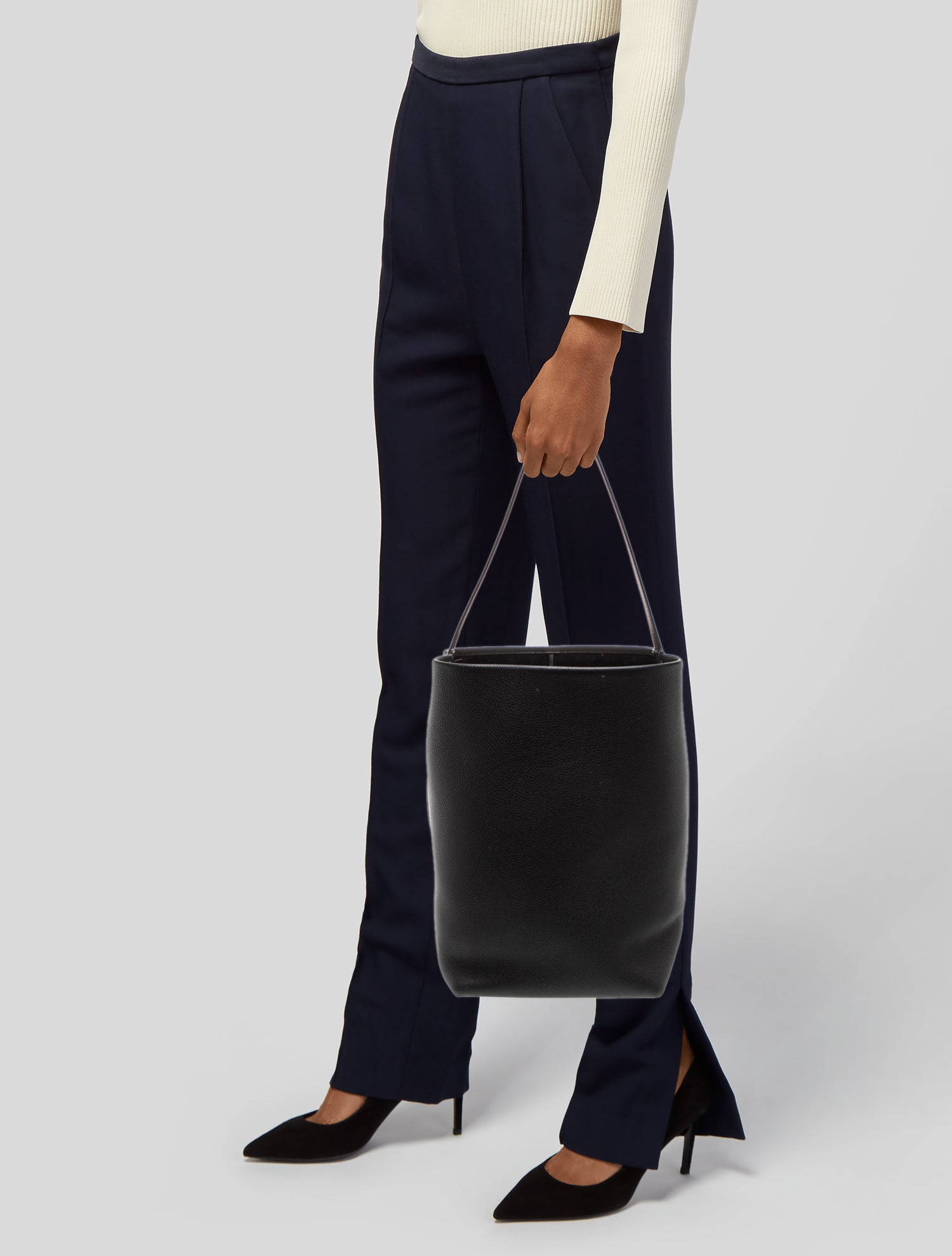 The Row Leather N/S Park Tote Medium